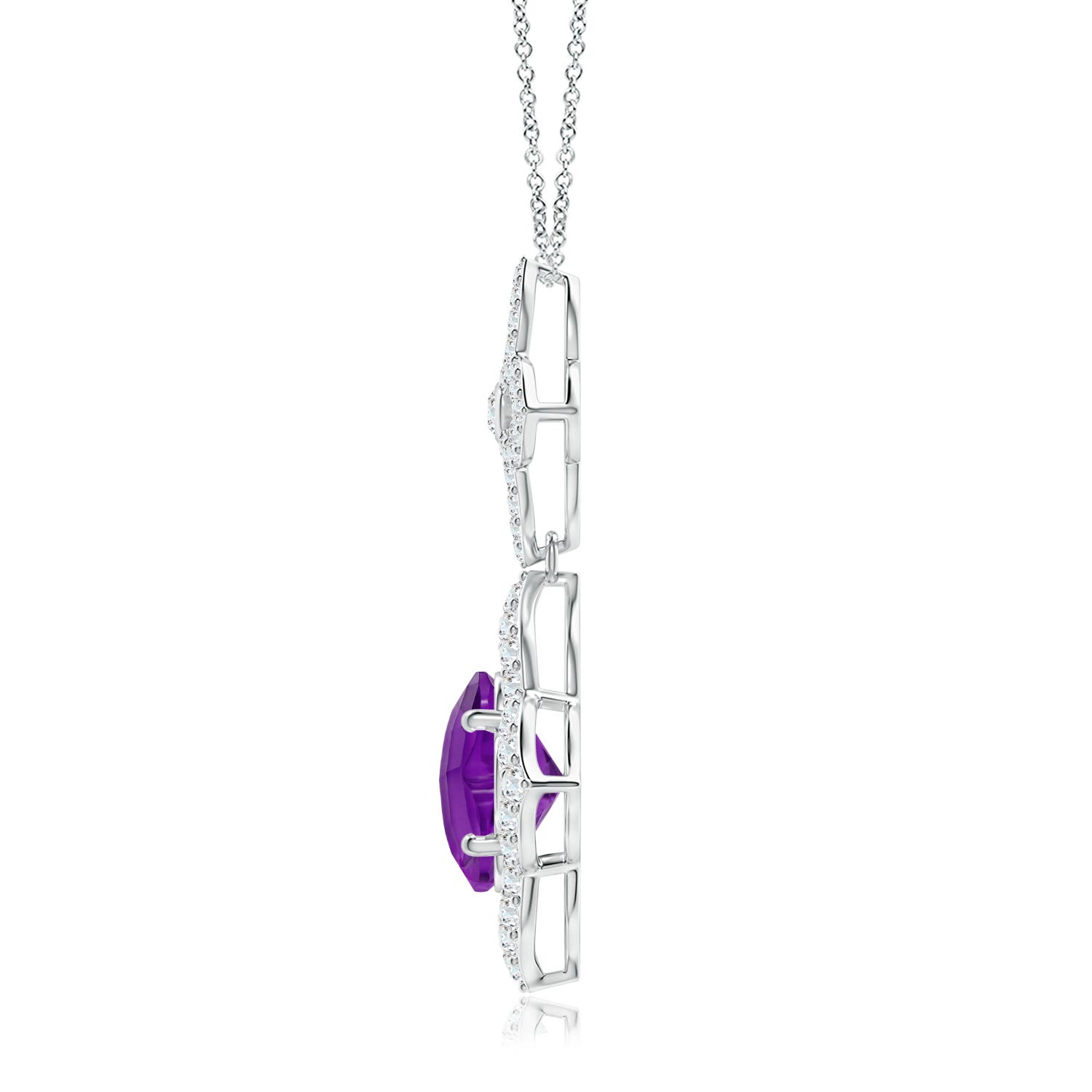 AAAA - Amethyst / 2.64 CT / 14 KT White Gold