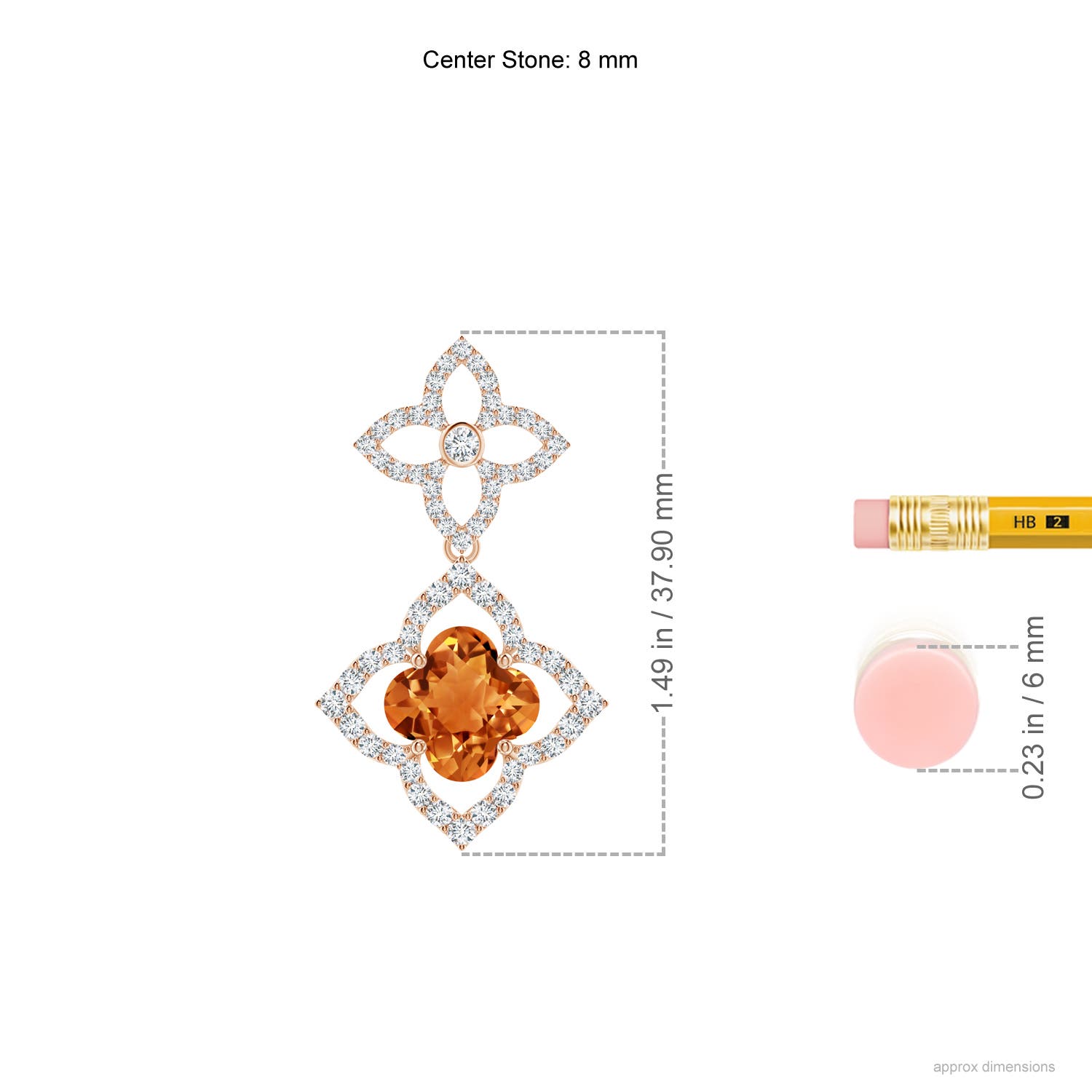 AAAA - Citrine / 2.64 CT / 14 KT Rose Gold