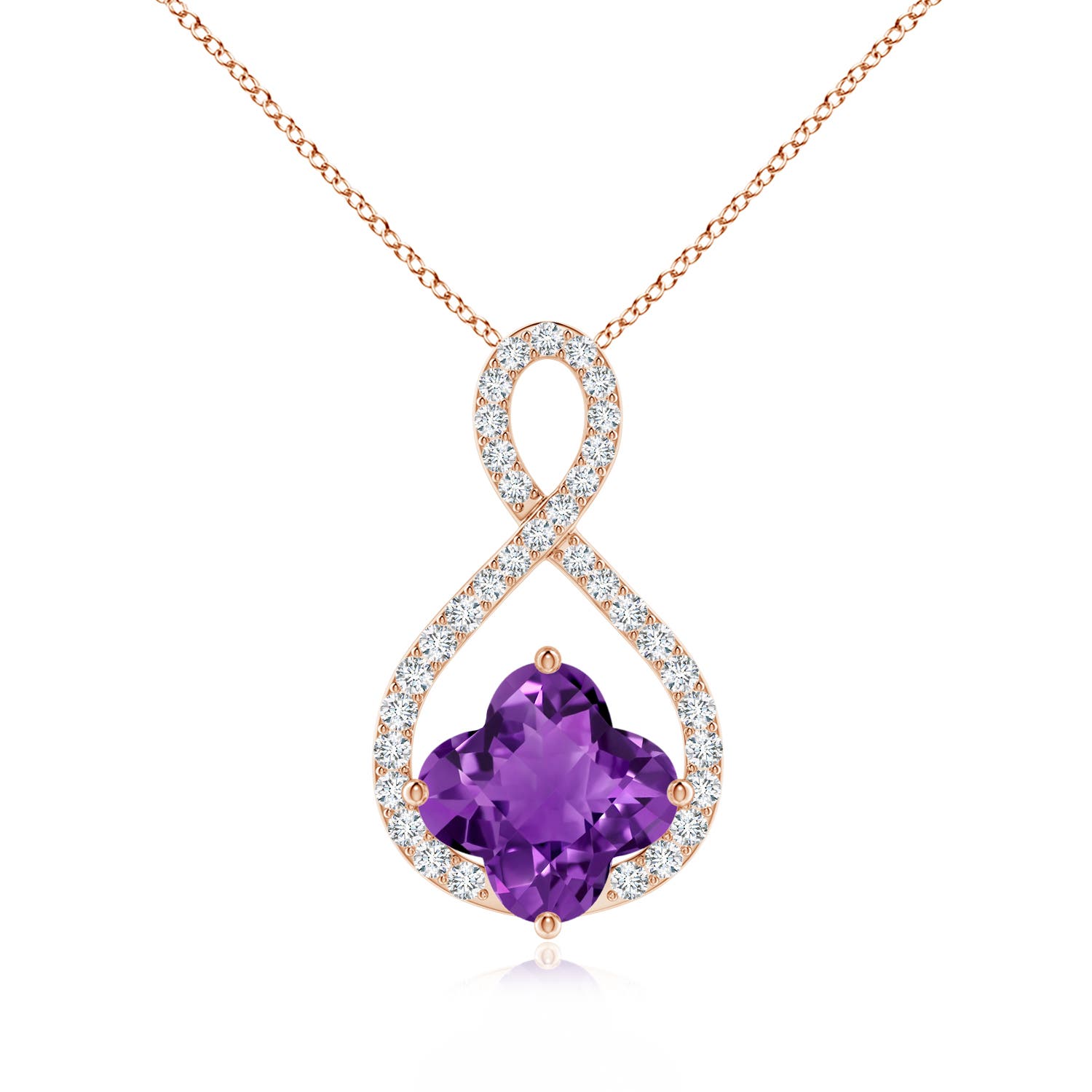 AAAA - Amethyst / 2.15 CT / 14 KT Rose Gold