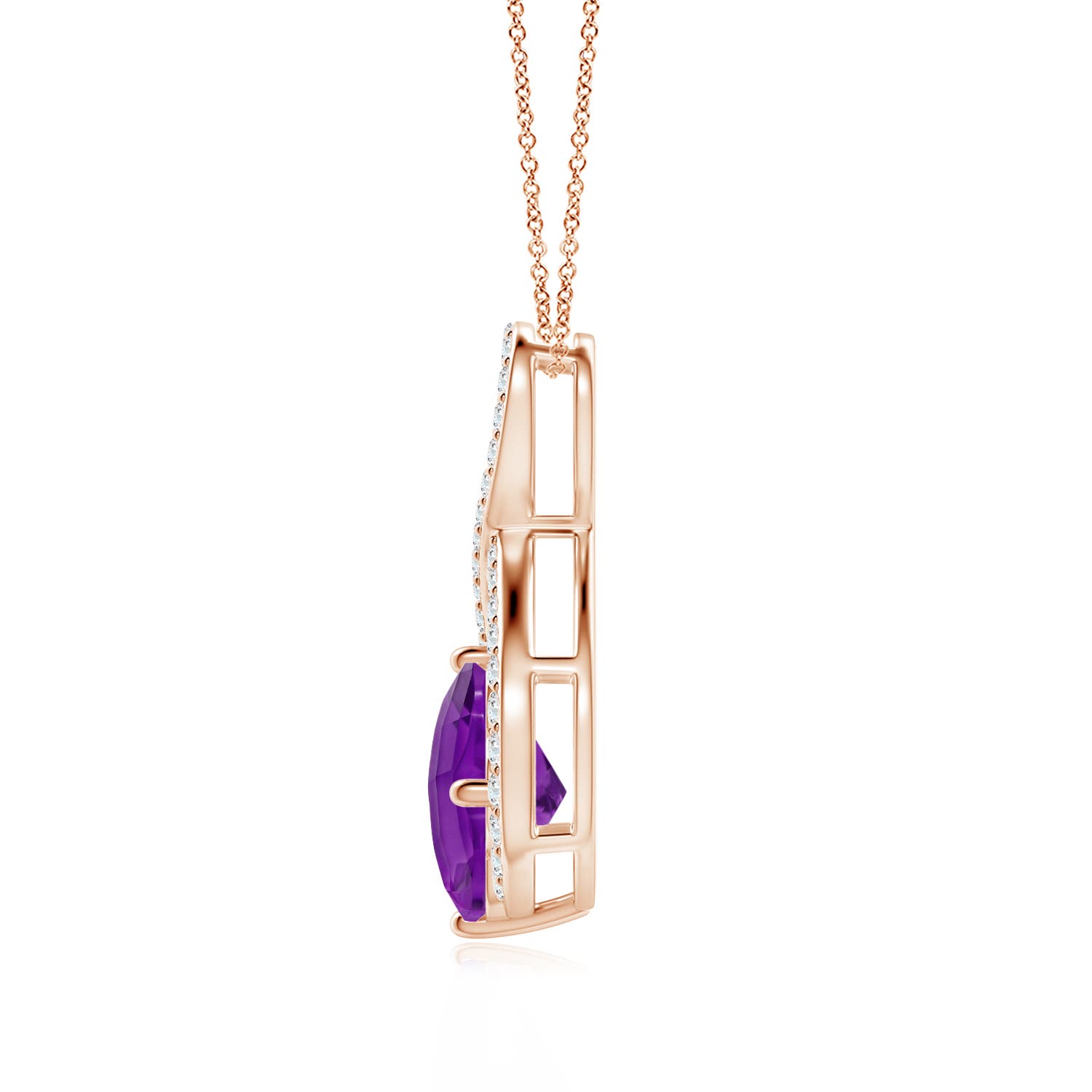 AAAA - Amethyst / 2.15 CT / 14 KT Rose Gold