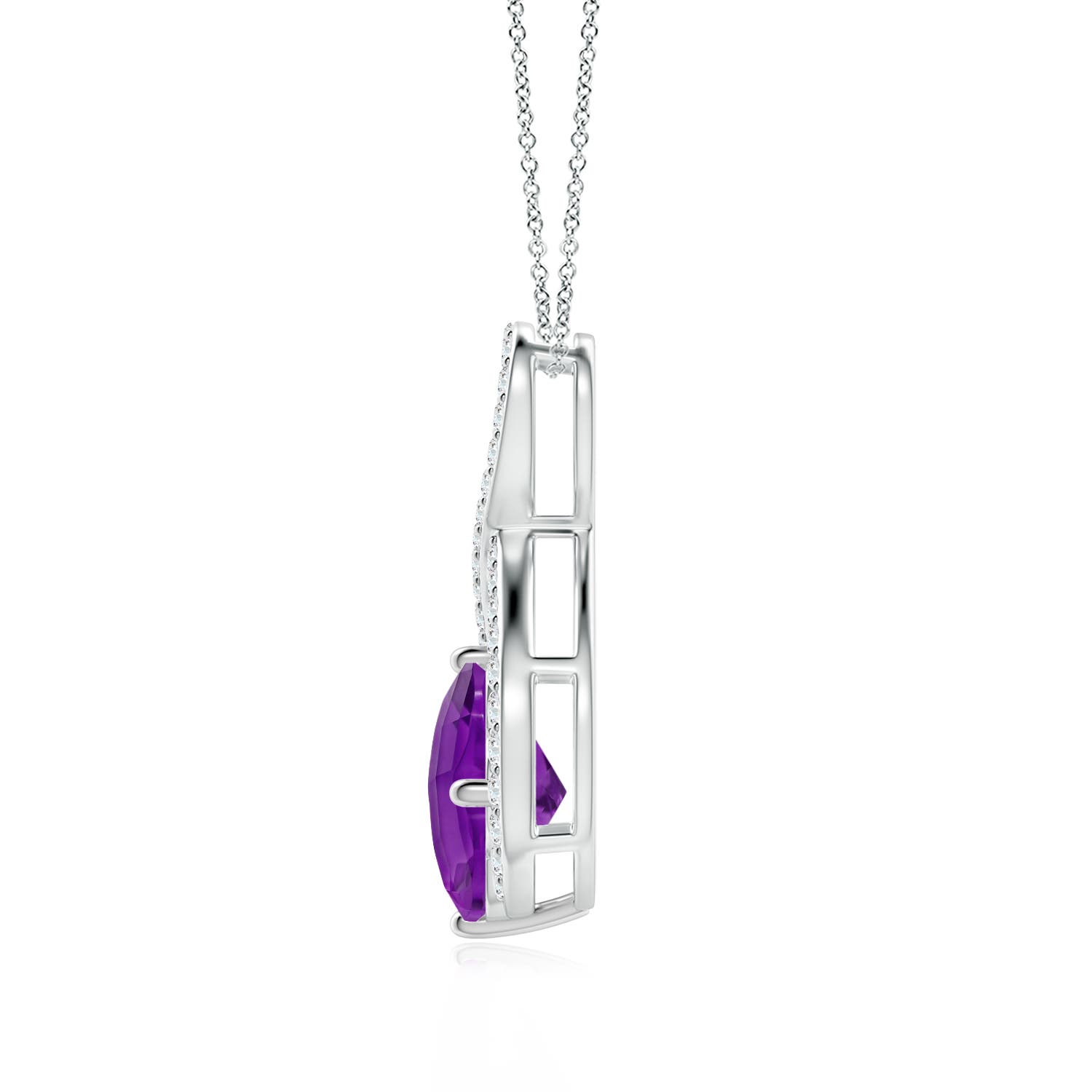 AAAA - Amethyst / 2.15 CT / 14 KT White Gold