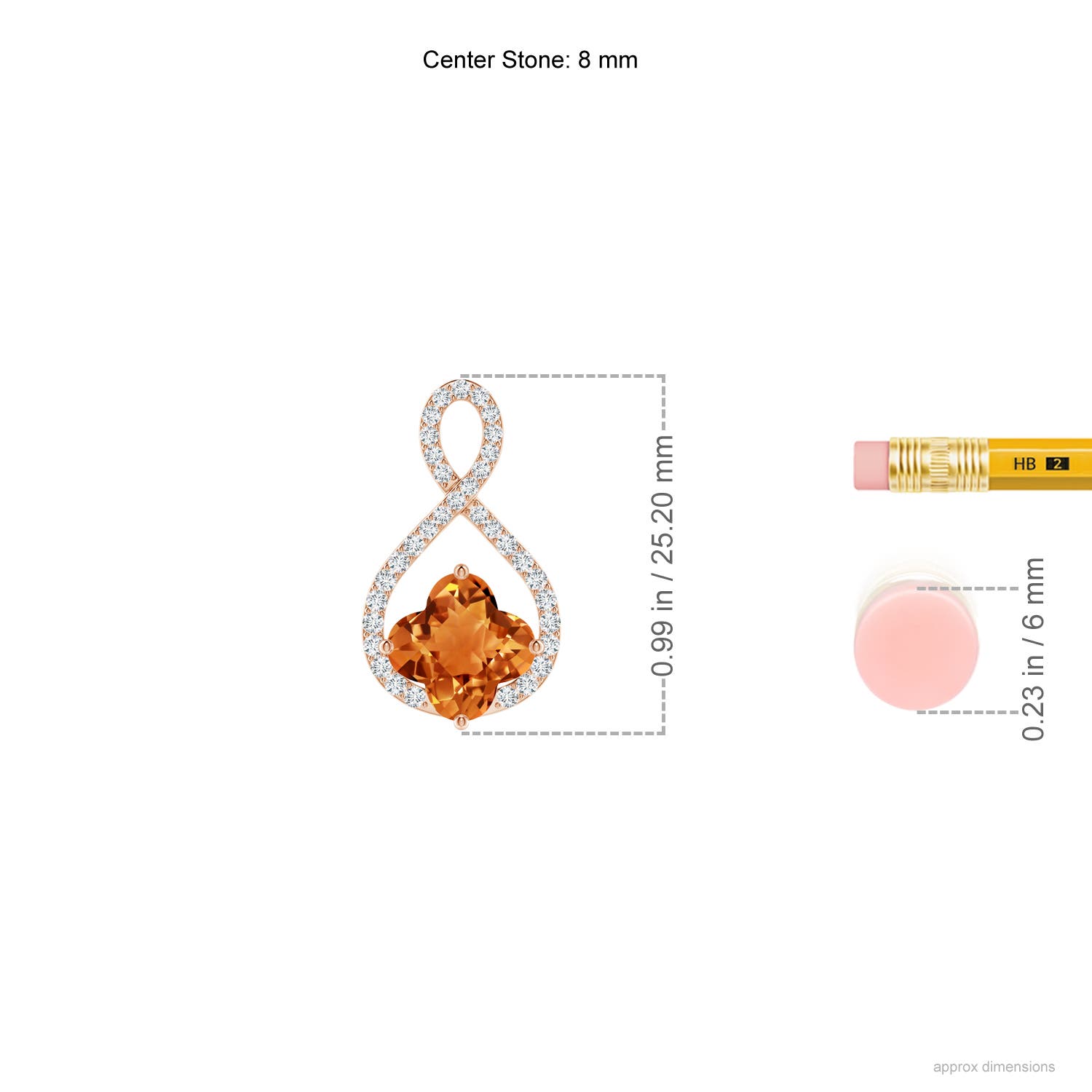 AAAA - Citrine / 2.15 CT / 14 KT Rose Gold