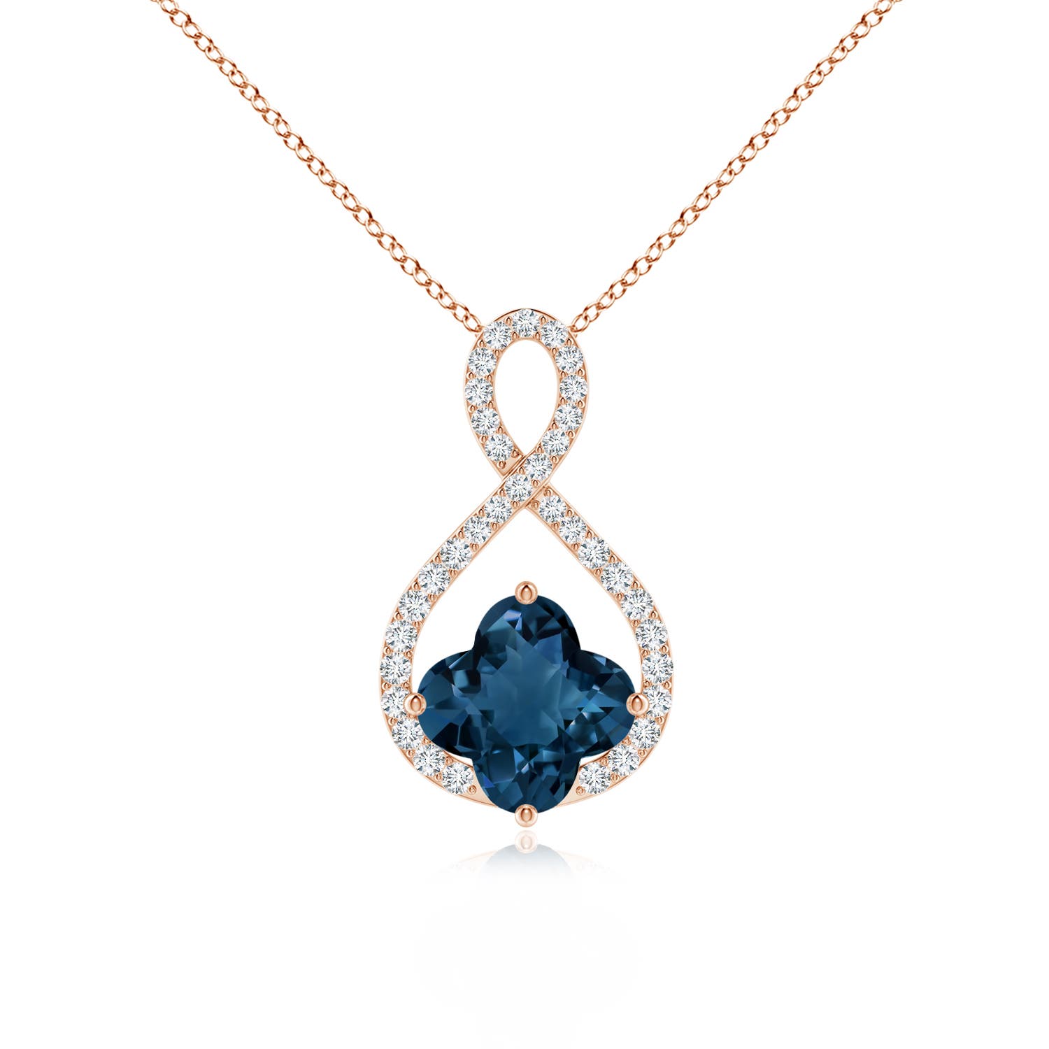 AAAA - London Blue Topaz / 1.83 CT / 14 KT Rose Gold