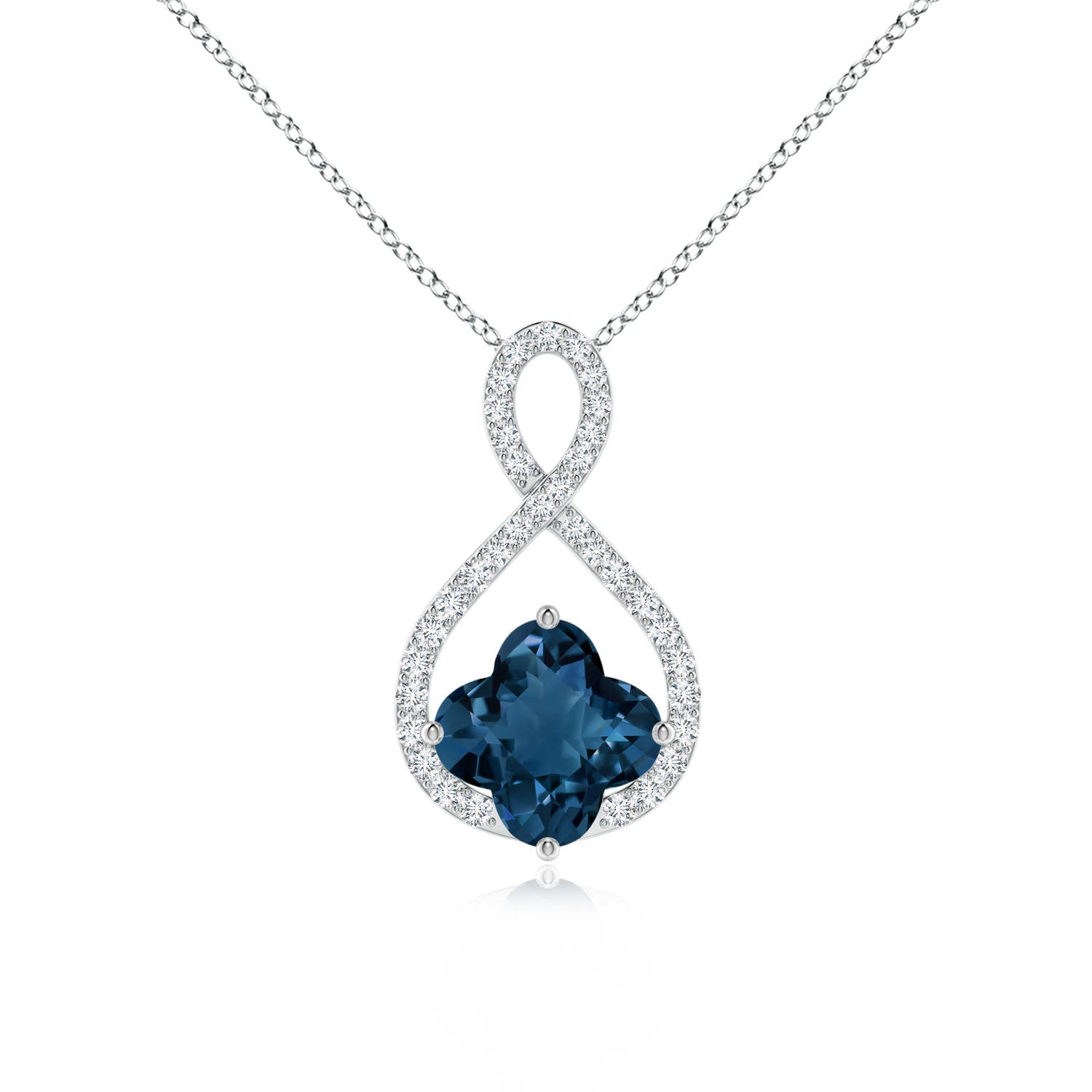 AAAA - London Blue Topaz / 1.83 CT / 14 KT White Gold