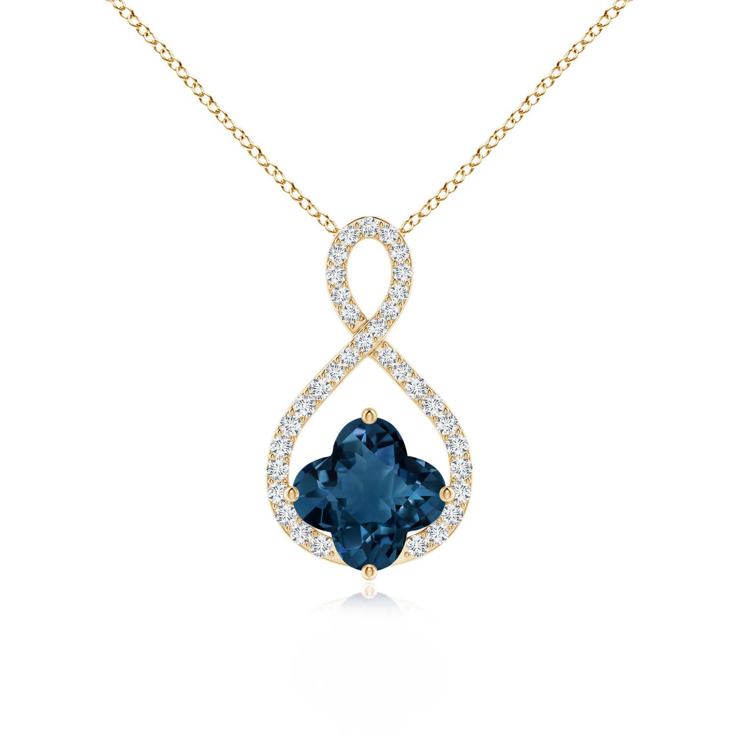 AAAA - London Blue Topaz / 1.83 CT / 14 KT Yellow Gold