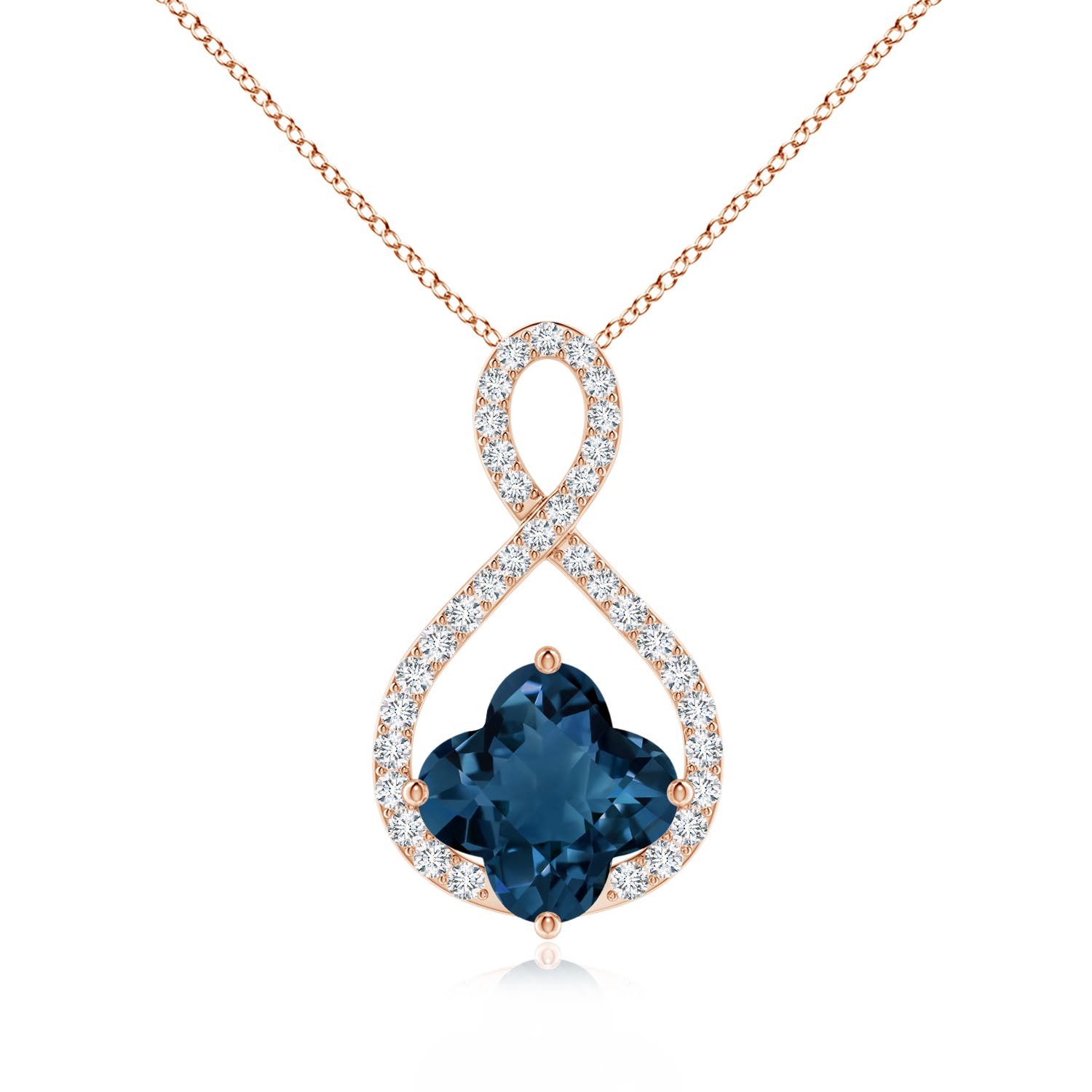 AAAA - London Blue Topaz / 2.55 CT / 14 KT Rose Gold