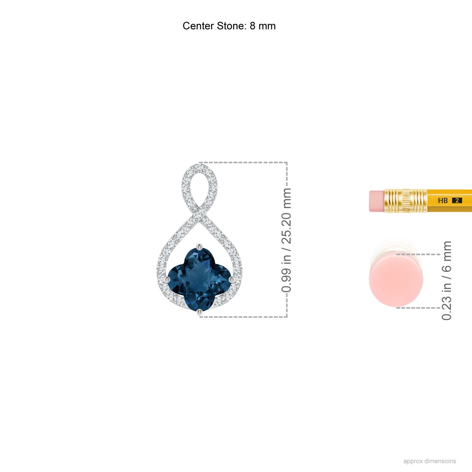 AAAA - London Blue Topaz / 2.55 CT / 14 KT White Gold