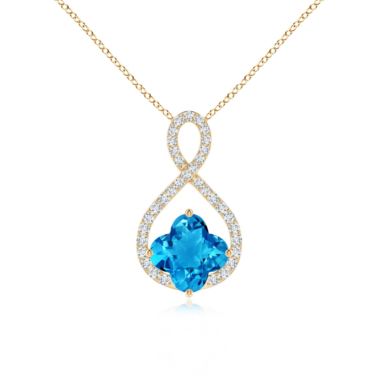 AAAA - Swiss Blue Topaz / 1.83 CT / 14 KT Yellow Gold