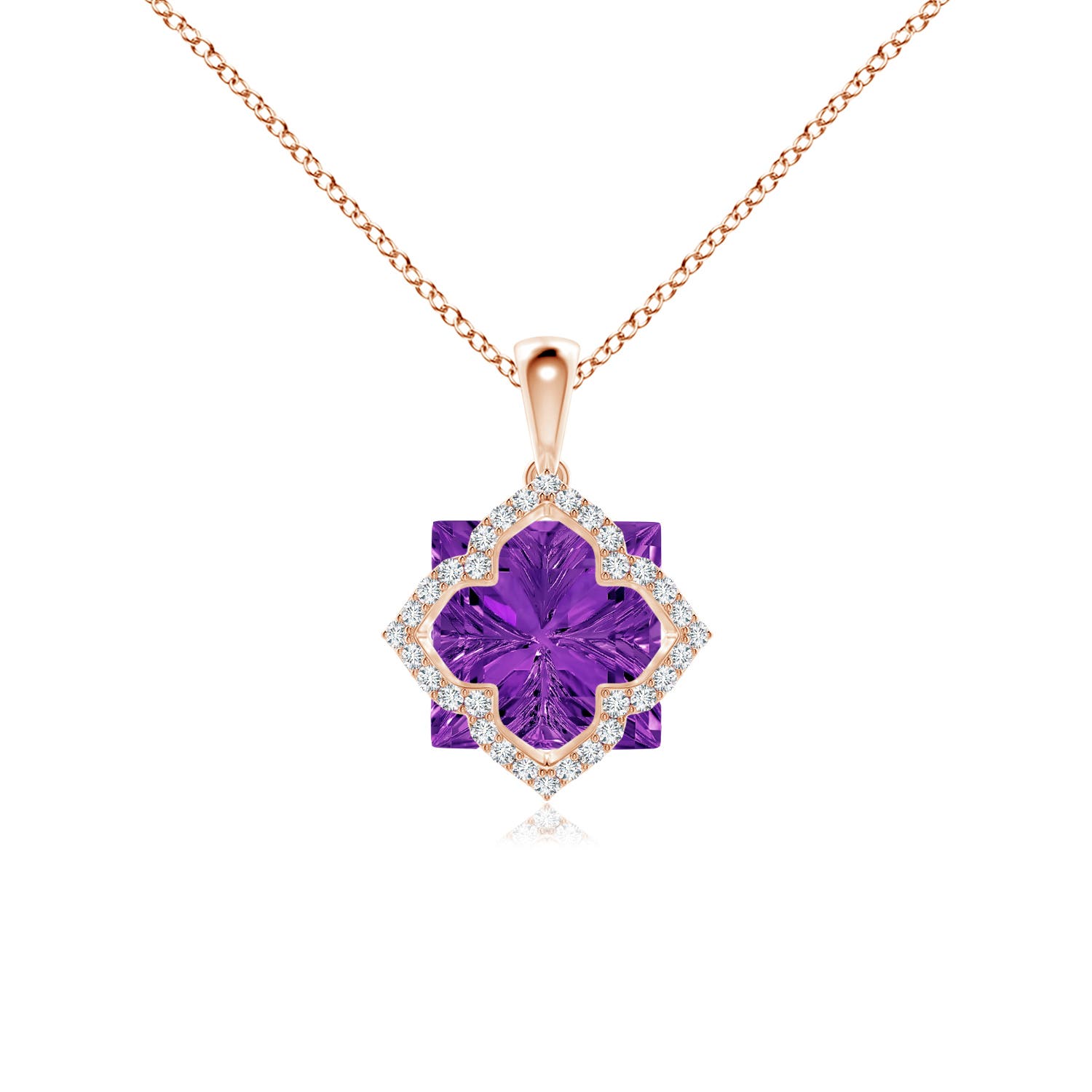 AAAA - Amethyst / 4.46 CT / 14 KT Rose Gold