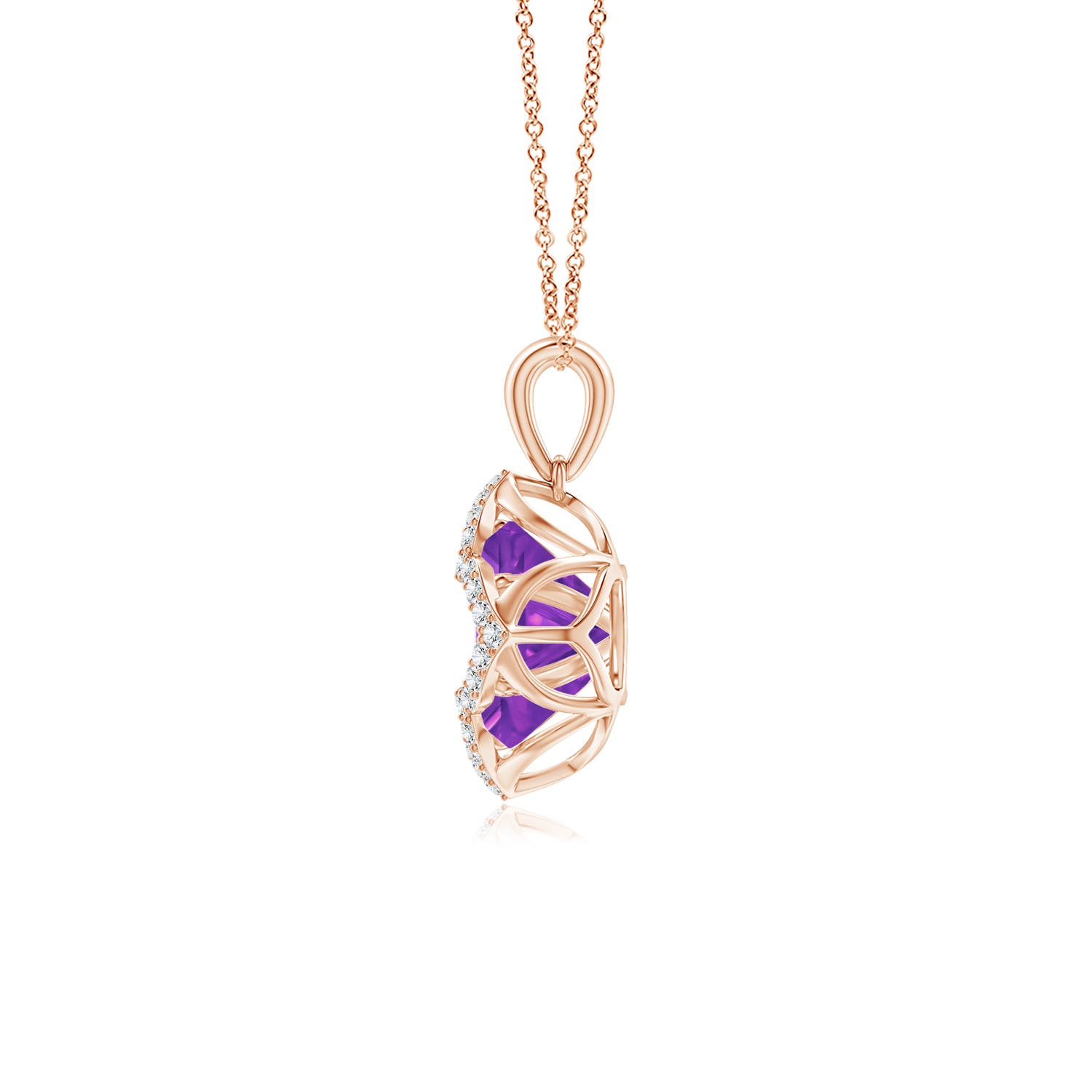 AAAA - Amethyst / 4.46 CT / 14 KT Rose Gold