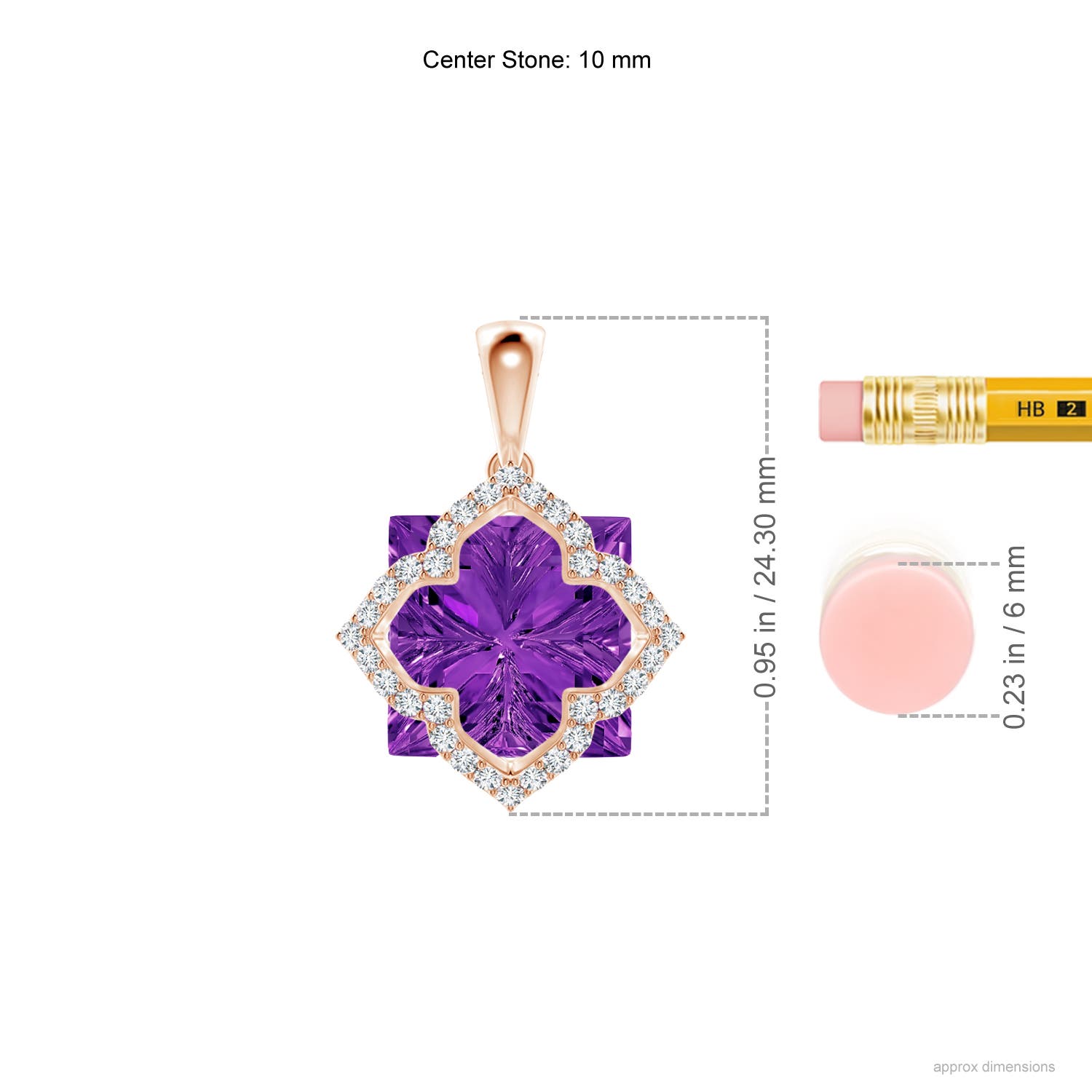 AAAA - Amethyst / 4.46 CT / 14 KT Rose Gold