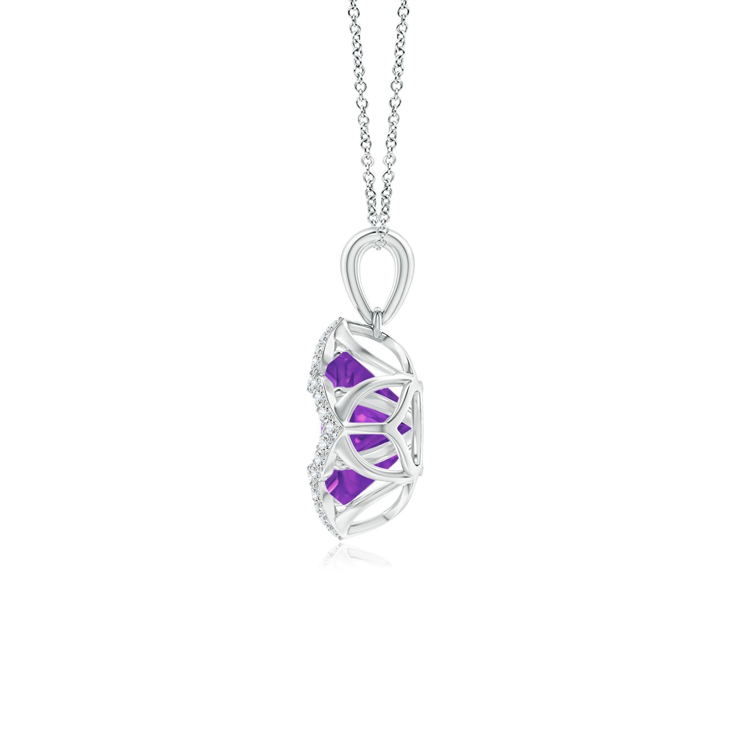 AAAA - Amethyst / 4.46 CT / 14 KT White Gold