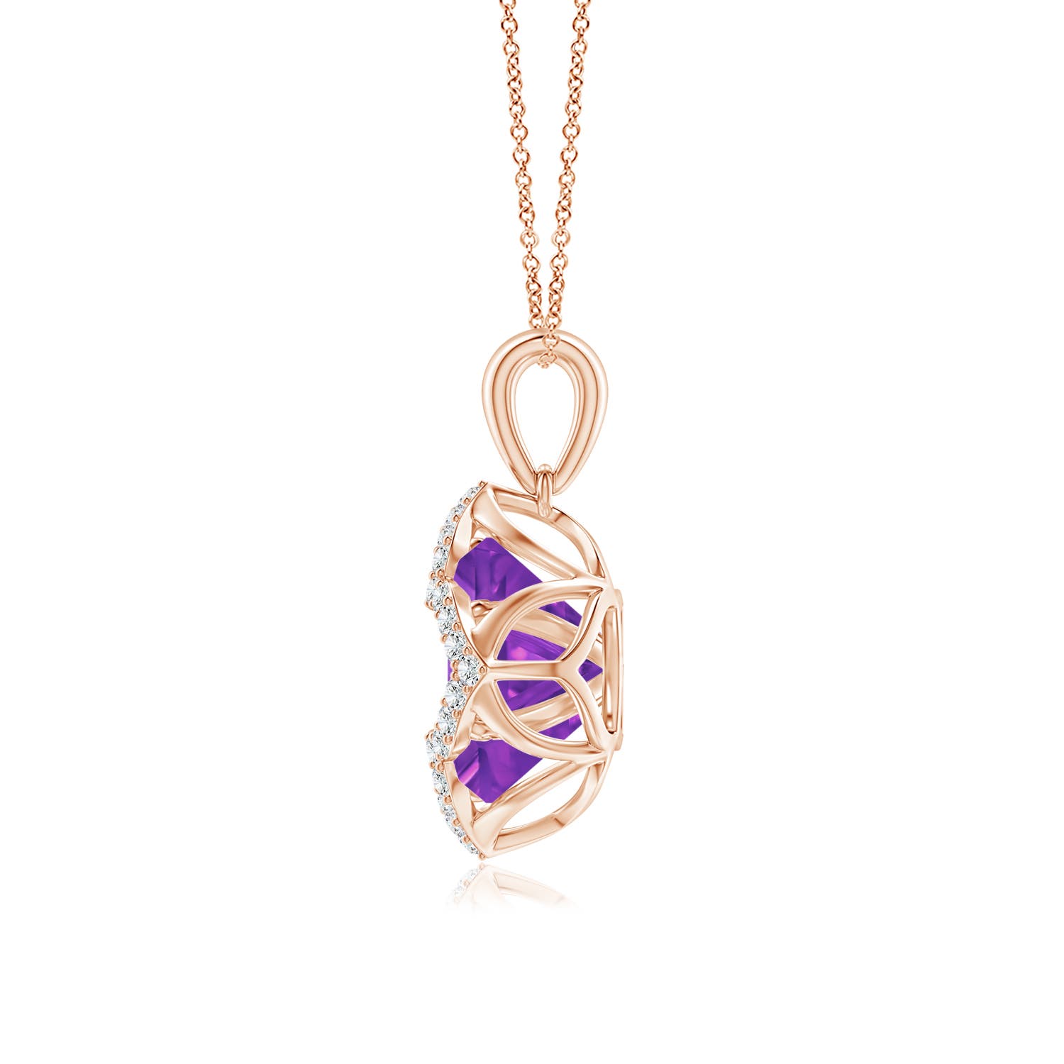 AAAA - Amethyst / 7.38 CT / 14 KT Rose Gold