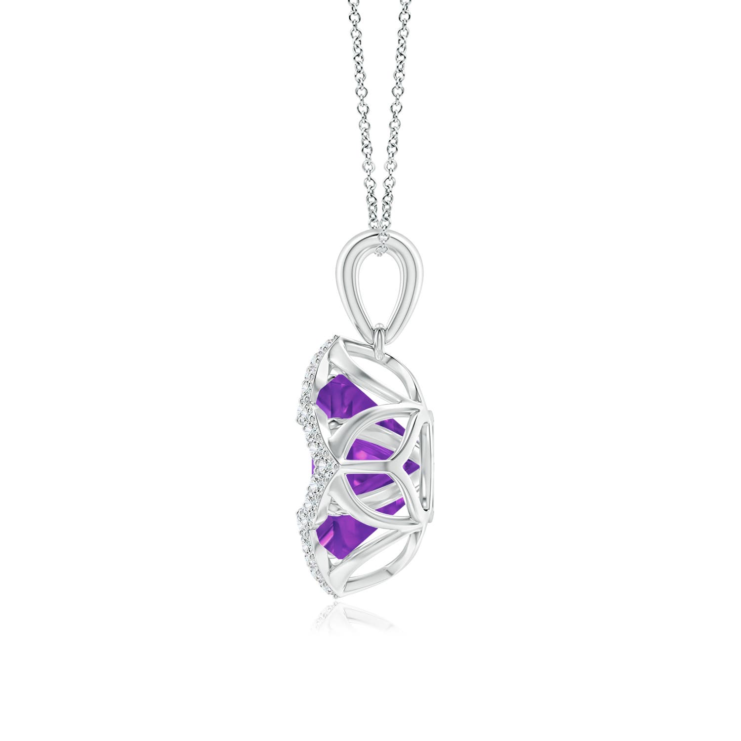 AAAA - Amethyst / 7.38 CT / 14 KT White Gold