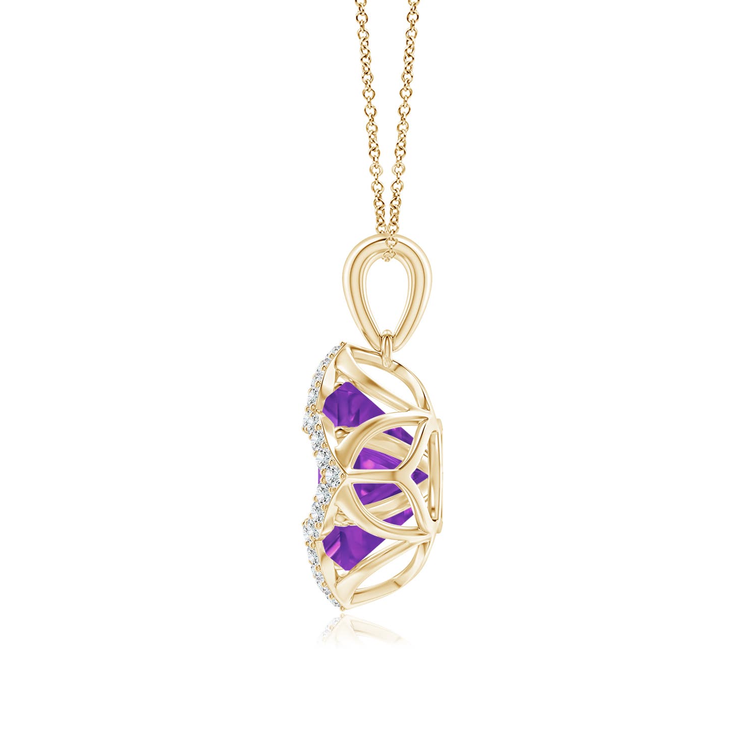 AAAA - Amethyst / 7.38 CT / 14 KT Yellow Gold