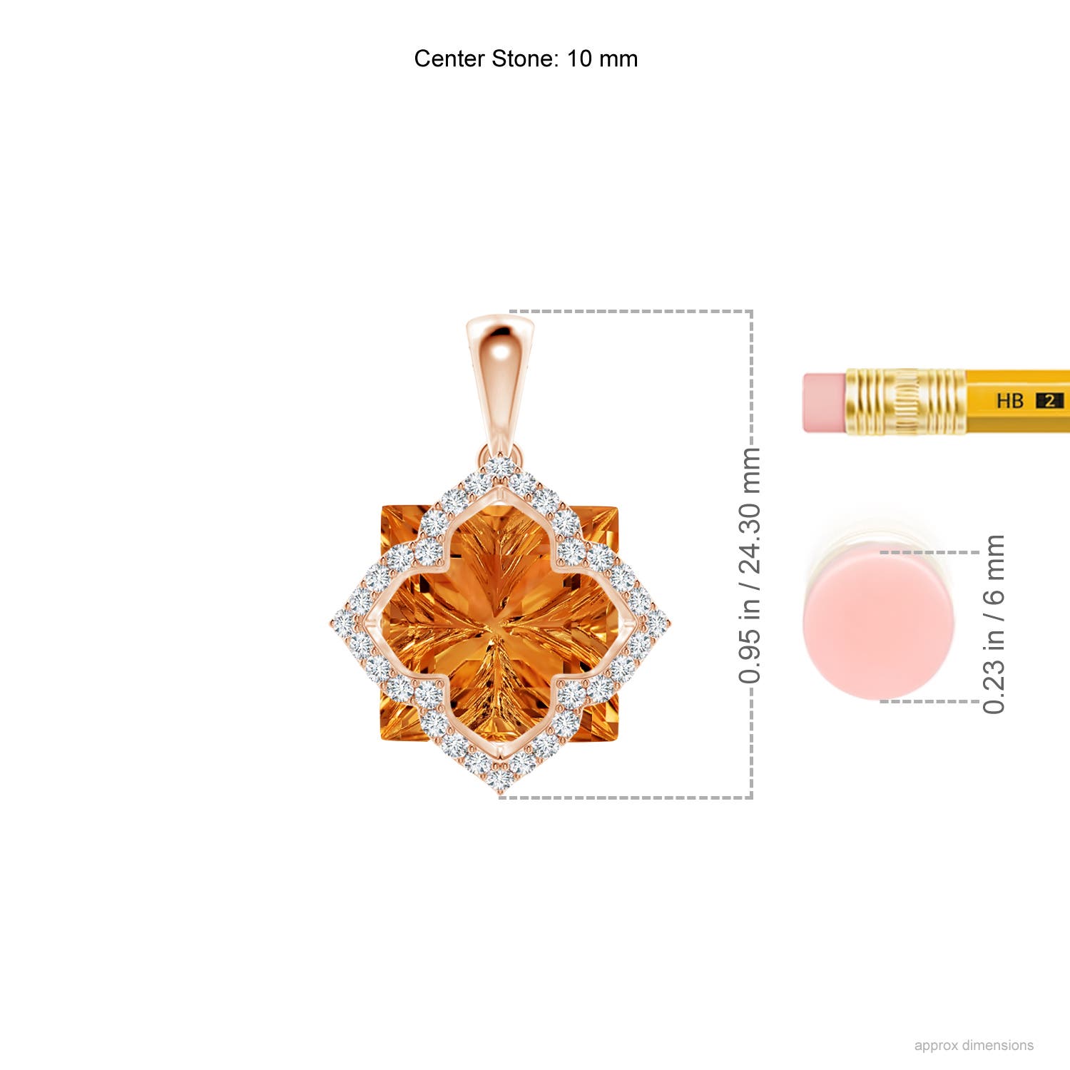 AAAA - Citrine / 4.46 CT / 14 KT Rose Gold