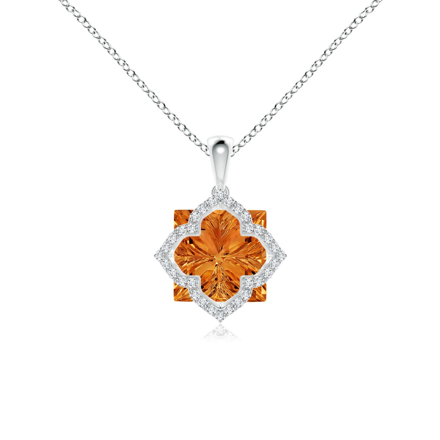 AAAA - Citrine / 4.46 CT / 14 KT White Gold