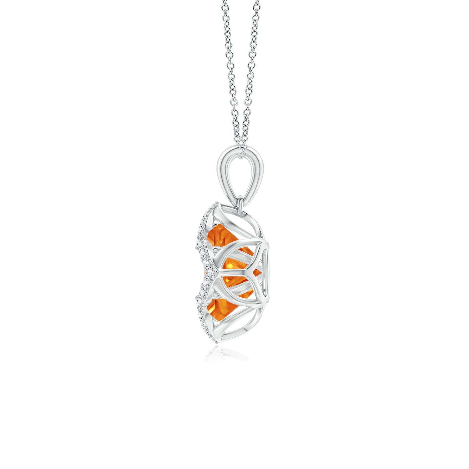 AAAA - Citrine / 4.46 CT / 14 KT White Gold