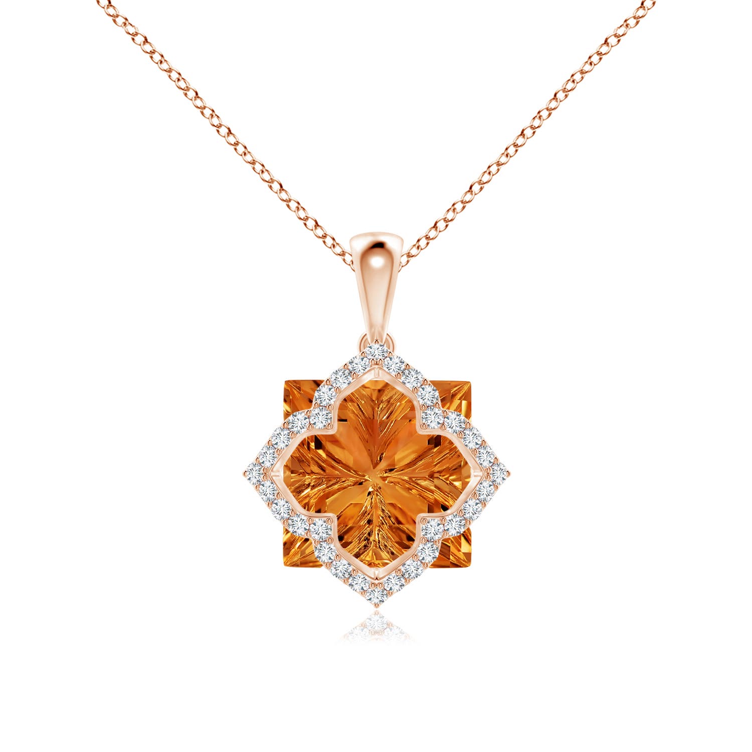 AAAA - Citrine / 7.38 CT / 14 KT Rose Gold