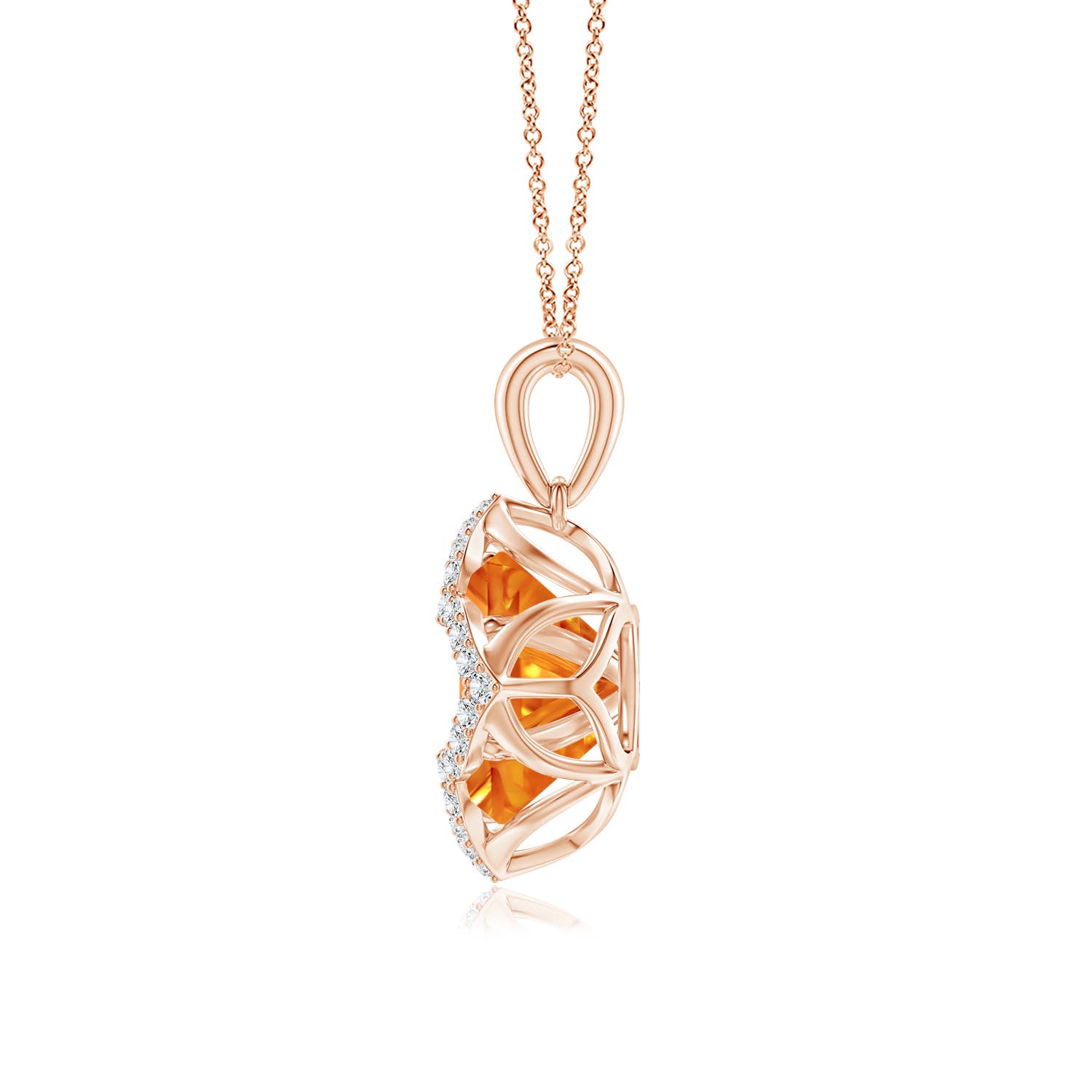 AAAA - Citrine / 7.38 CT / 14 KT Rose Gold