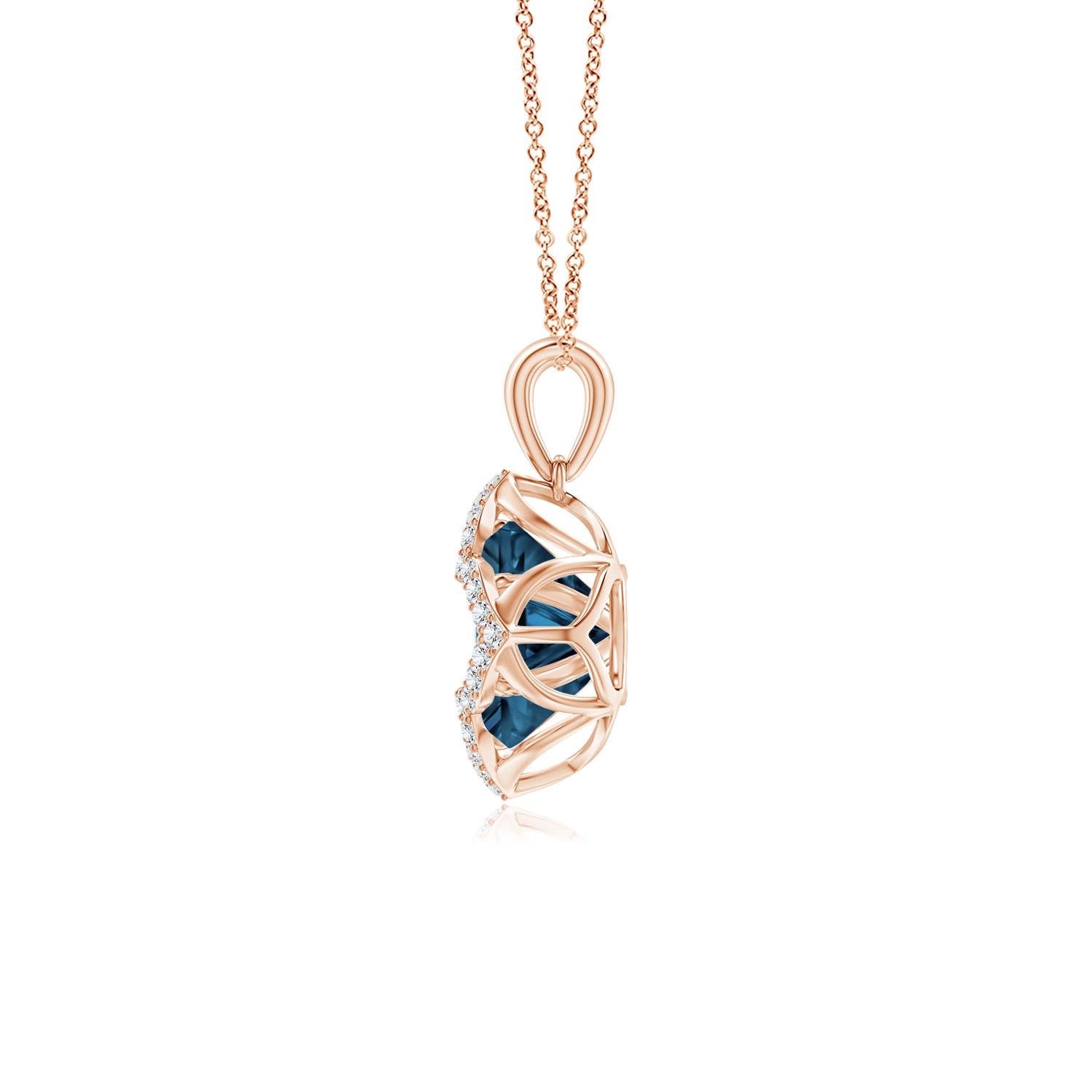 AAAA - London Blue Topaz / 5.26 CT / 14 KT Rose Gold