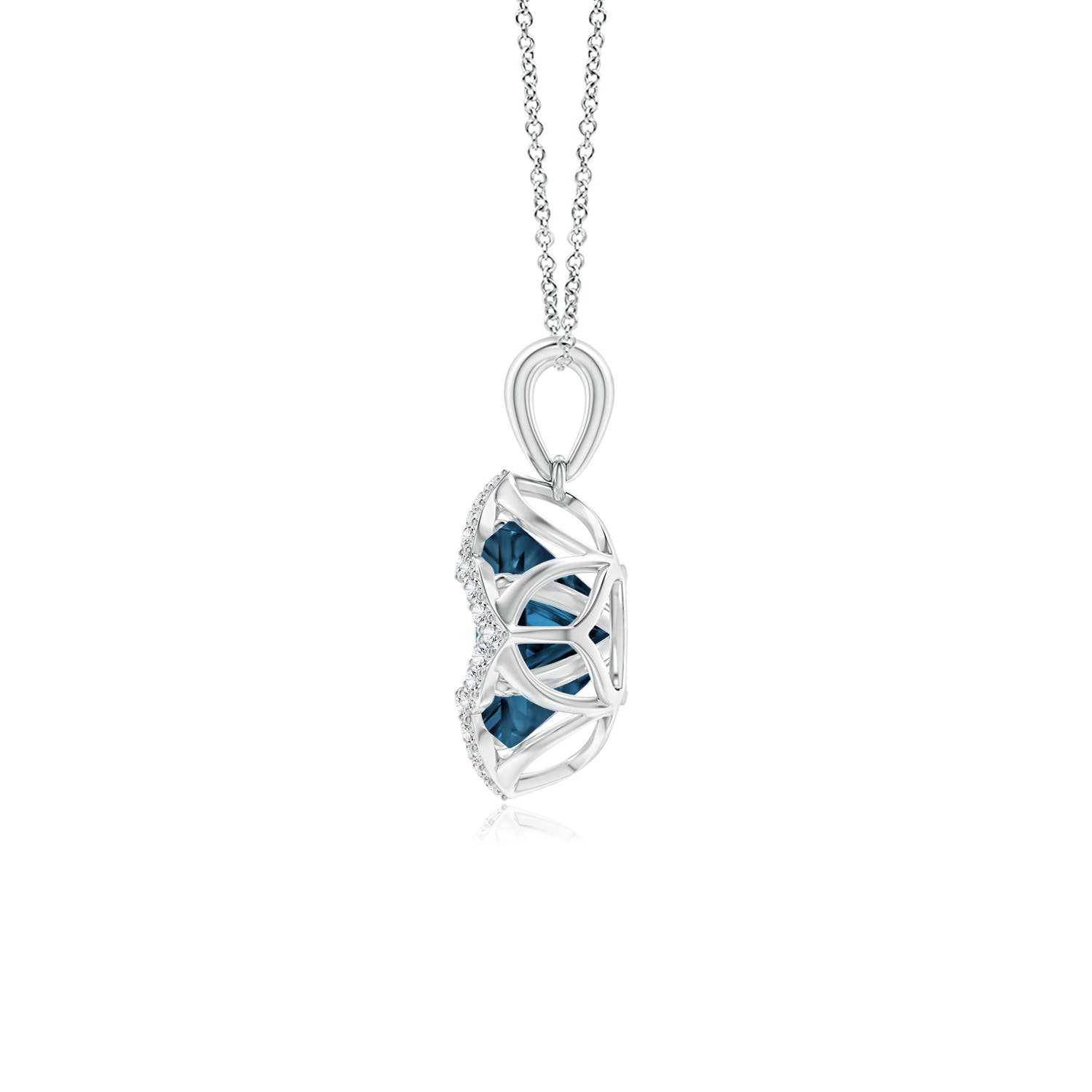 AAAA - London Blue Topaz / 5.26 CT / 14 KT White Gold