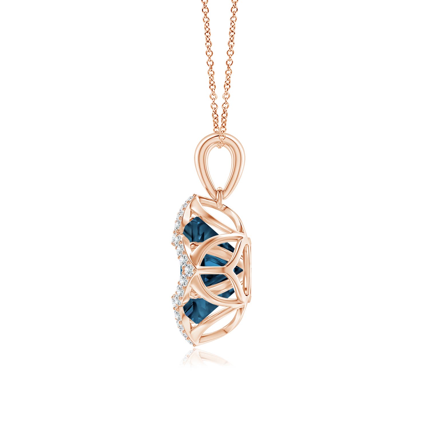 AAAA - London Blue Topaz / 8.78 CT / 14 KT Rose Gold