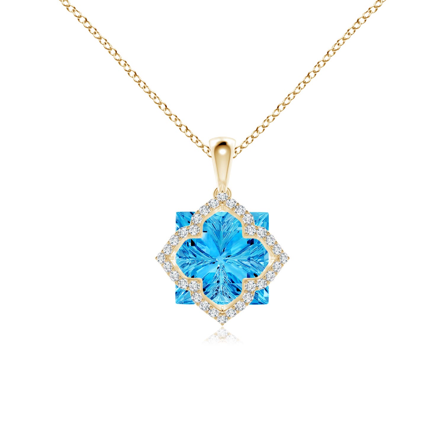 AAAA - Swiss Blue Topaz / 5.26 CT / 14 KT Yellow Gold