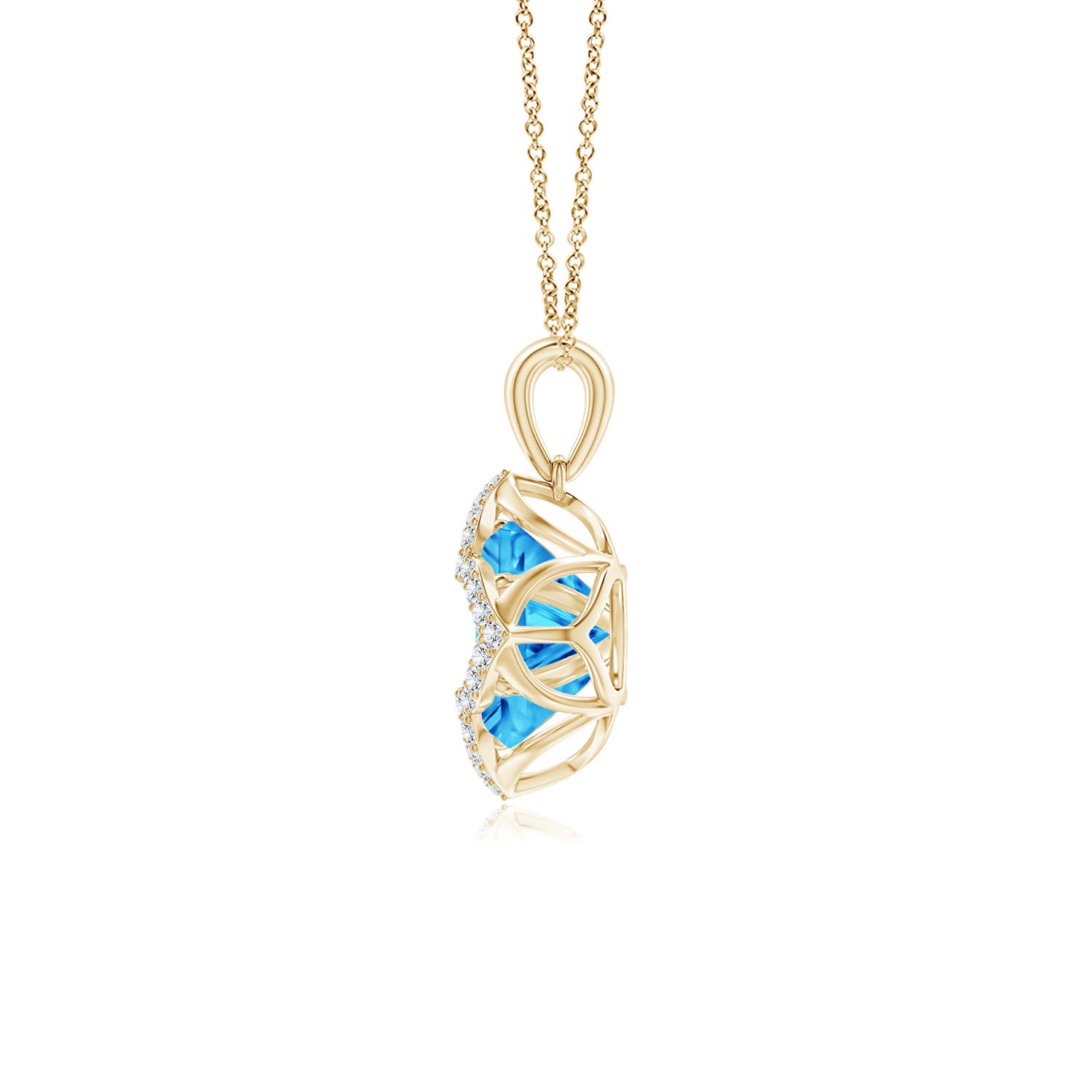 AAAA - Swiss Blue Topaz / 5.26 CT / 14 KT Yellow Gold