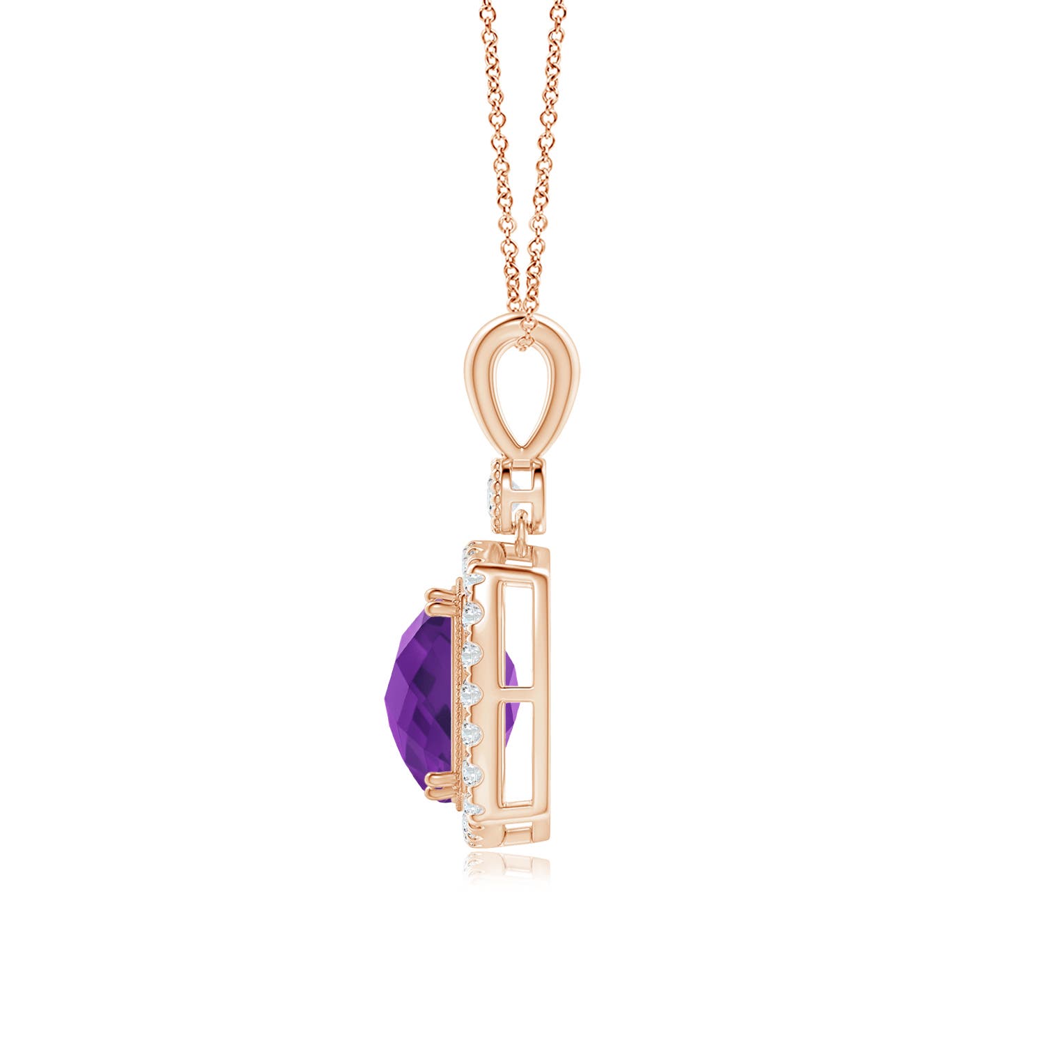 AAAA - Amethyst / 4.46 CT / 14 KT Rose Gold