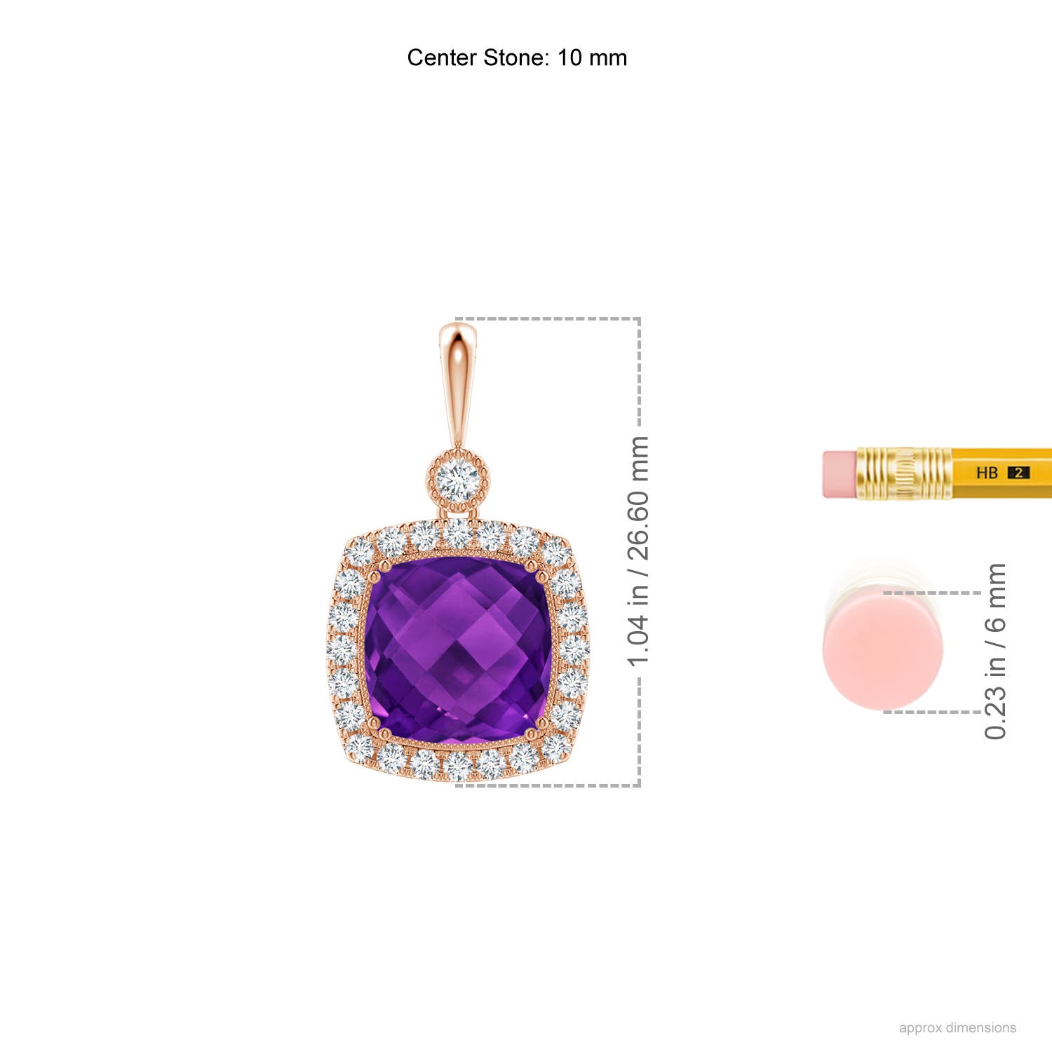 AAAA - Amethyst / 4.46 CT / 14 KT Rose Gold