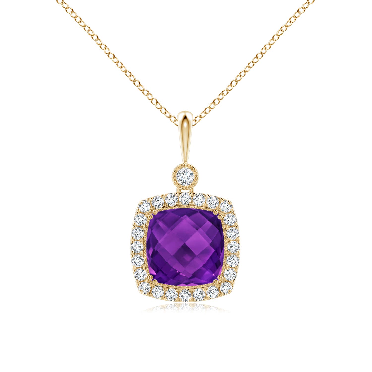 AAAA - Amethyst / 4.46 CT / 14 KT Yellow Gold