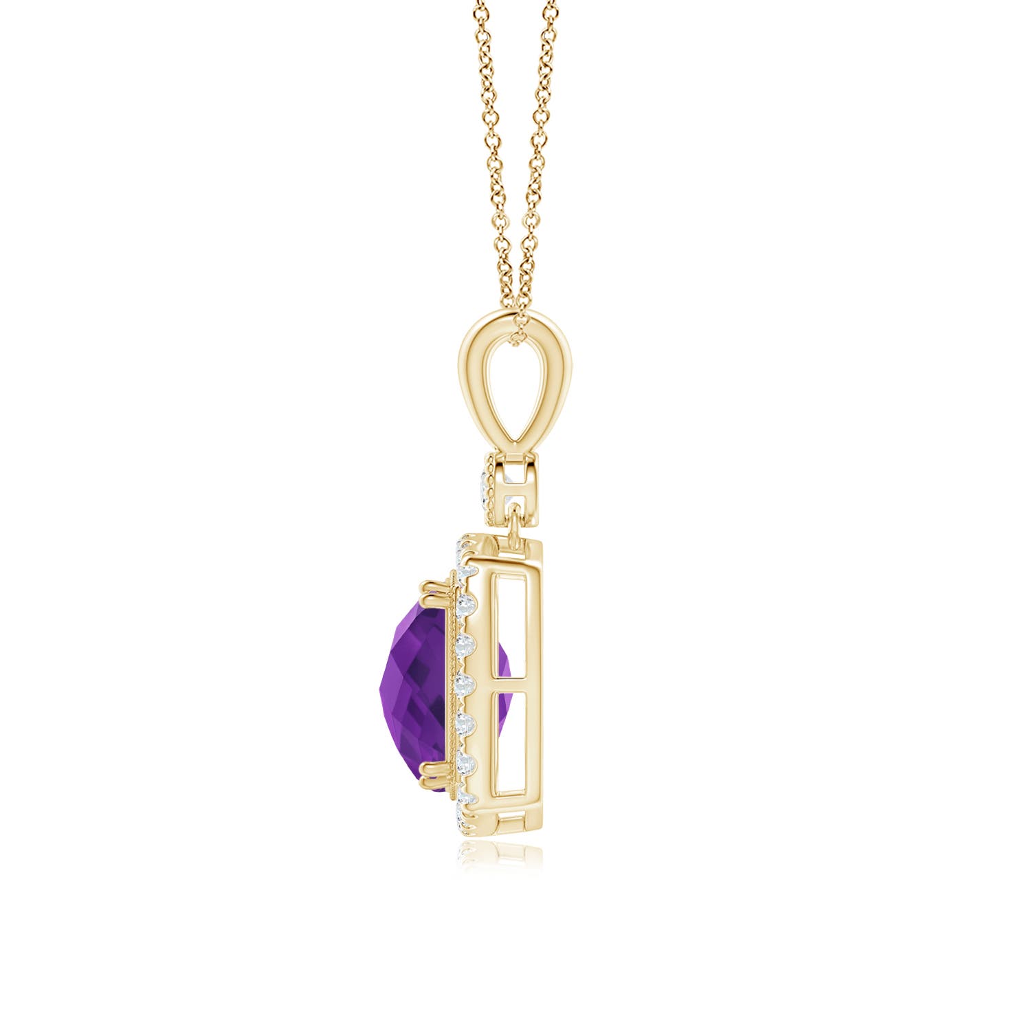 AAAA - Amethyst / 4.46 CT / 14 KT Yellow Gold