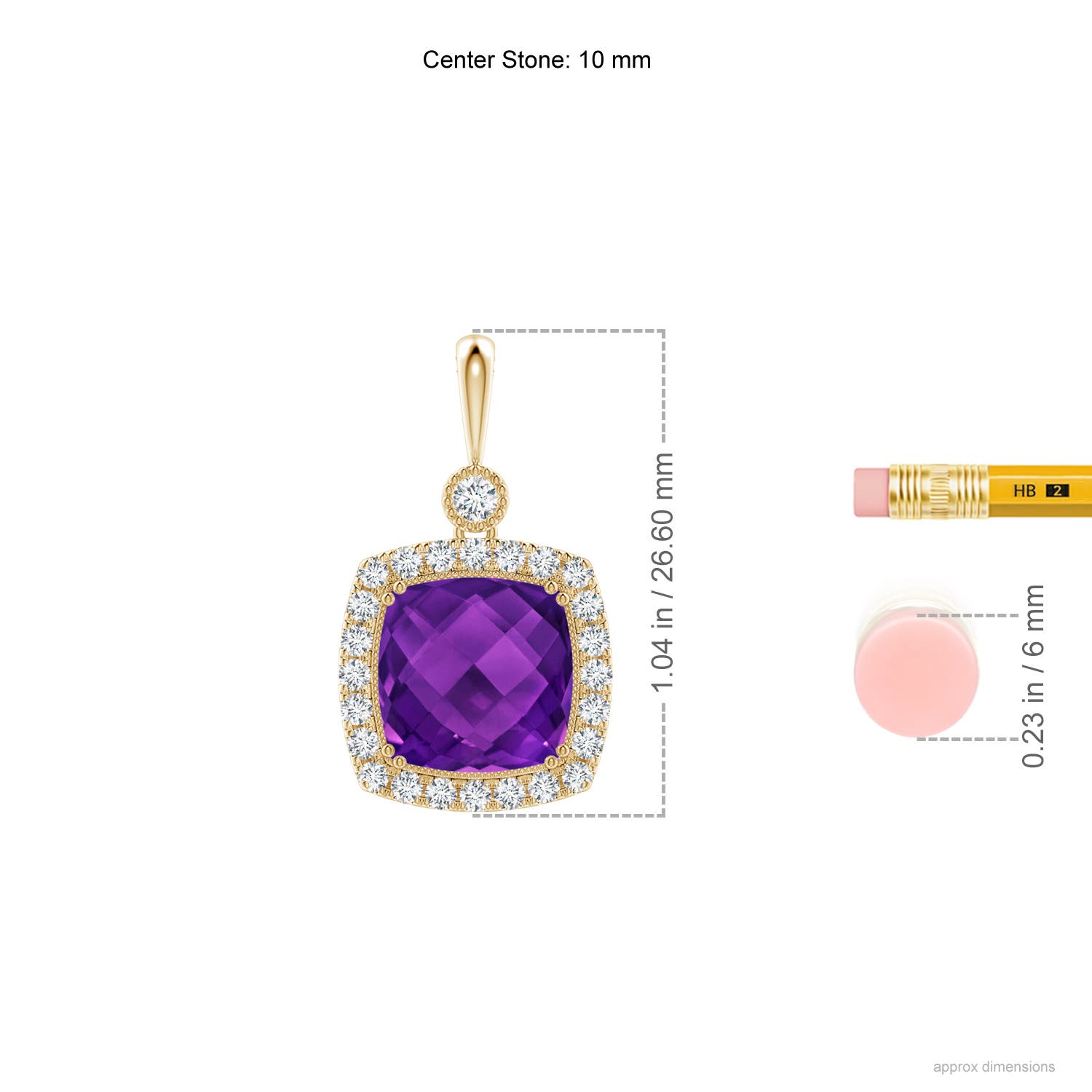 AAAA - Amethyst / 4.46 CT / 14 KT Yellow Gold