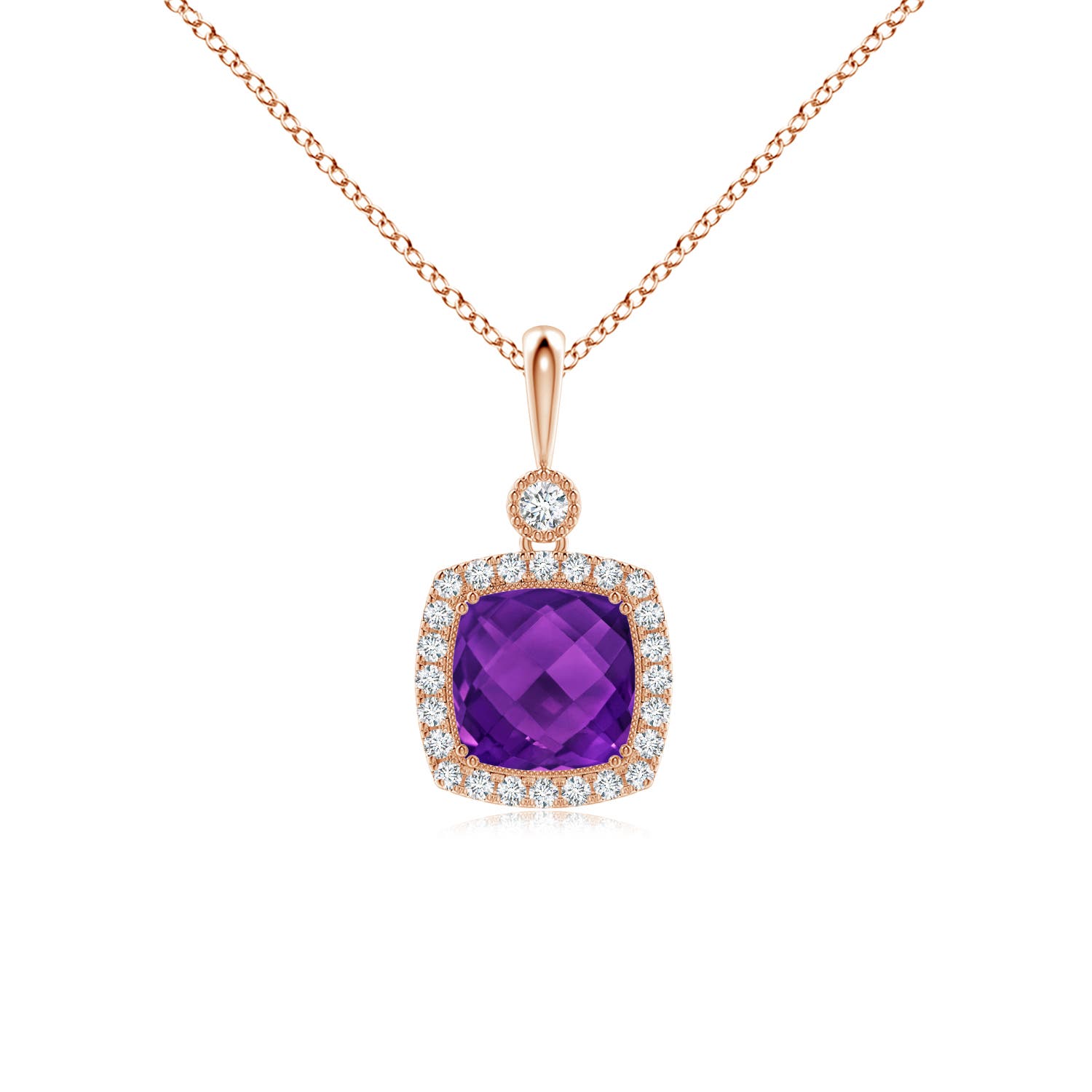 AAAA - Amethyst / 2.75 CT / 14 KT Rose Gold