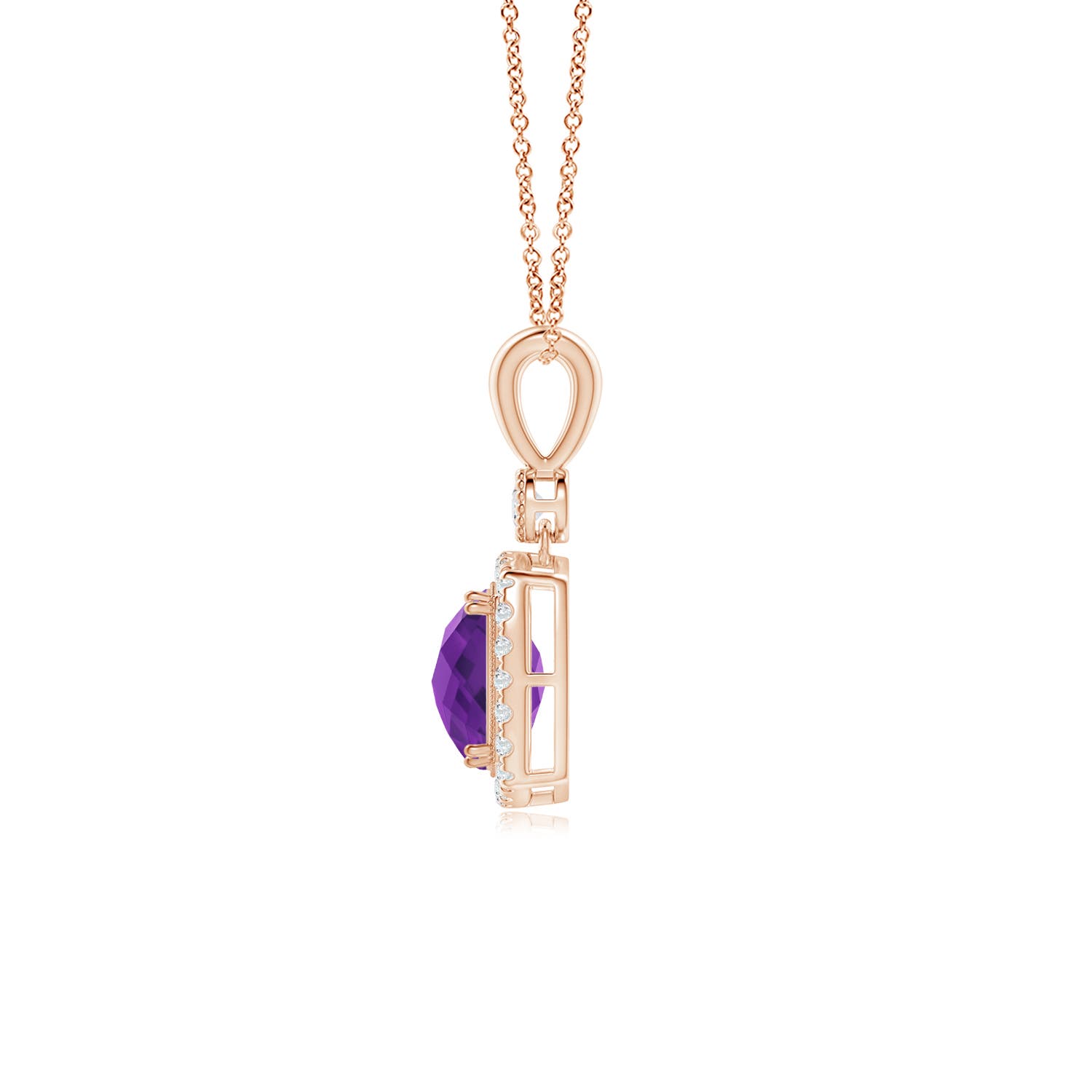 AAAA - Amethyst / 2.75 CT / 14 KT Rose Gold