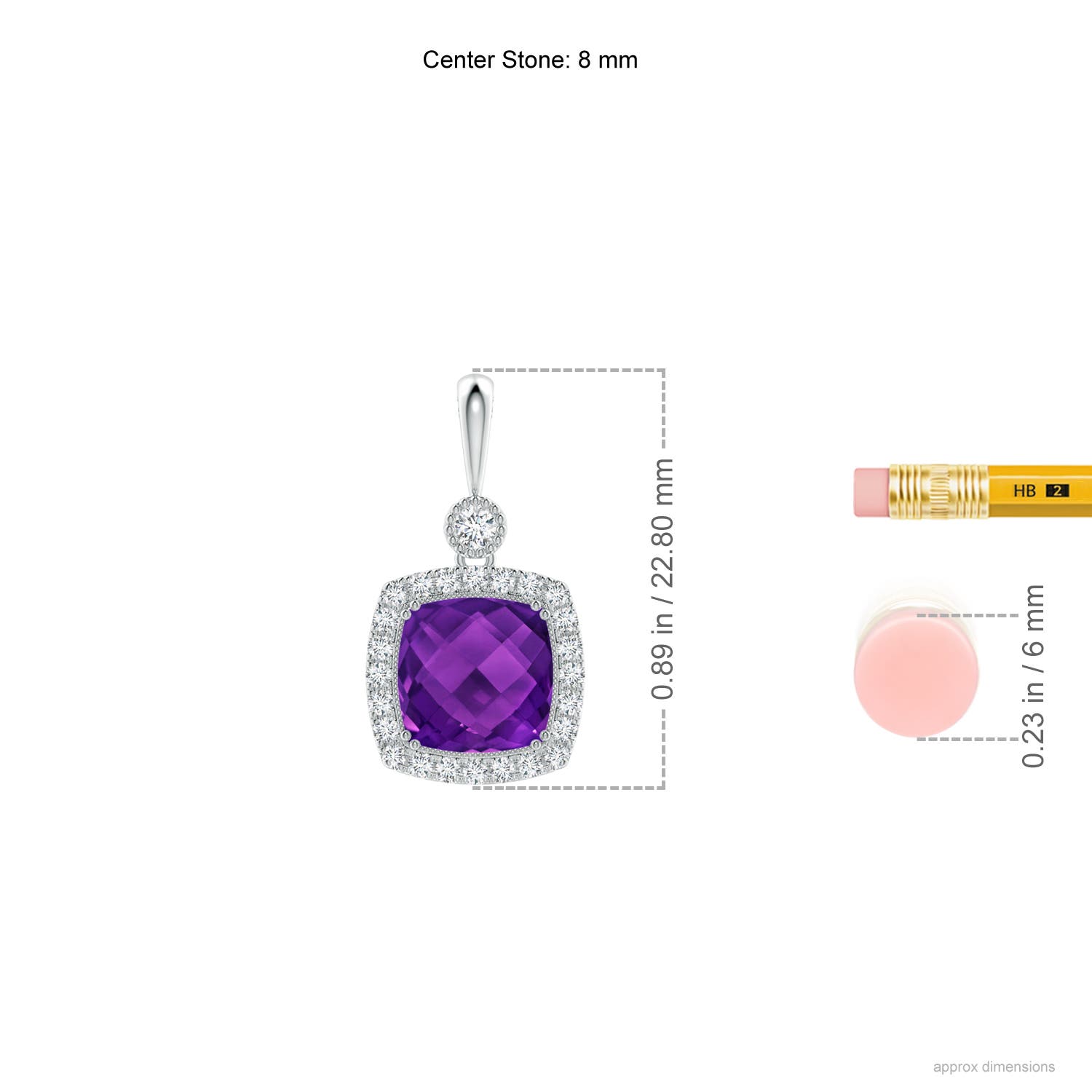 AAAA - Amethyst / 2.75 CT / 14 KT White Gold