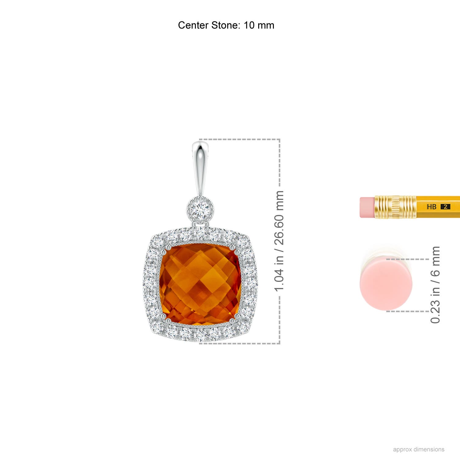 AAAA - Citrine / 4.46 CT / 14 KT White Gold