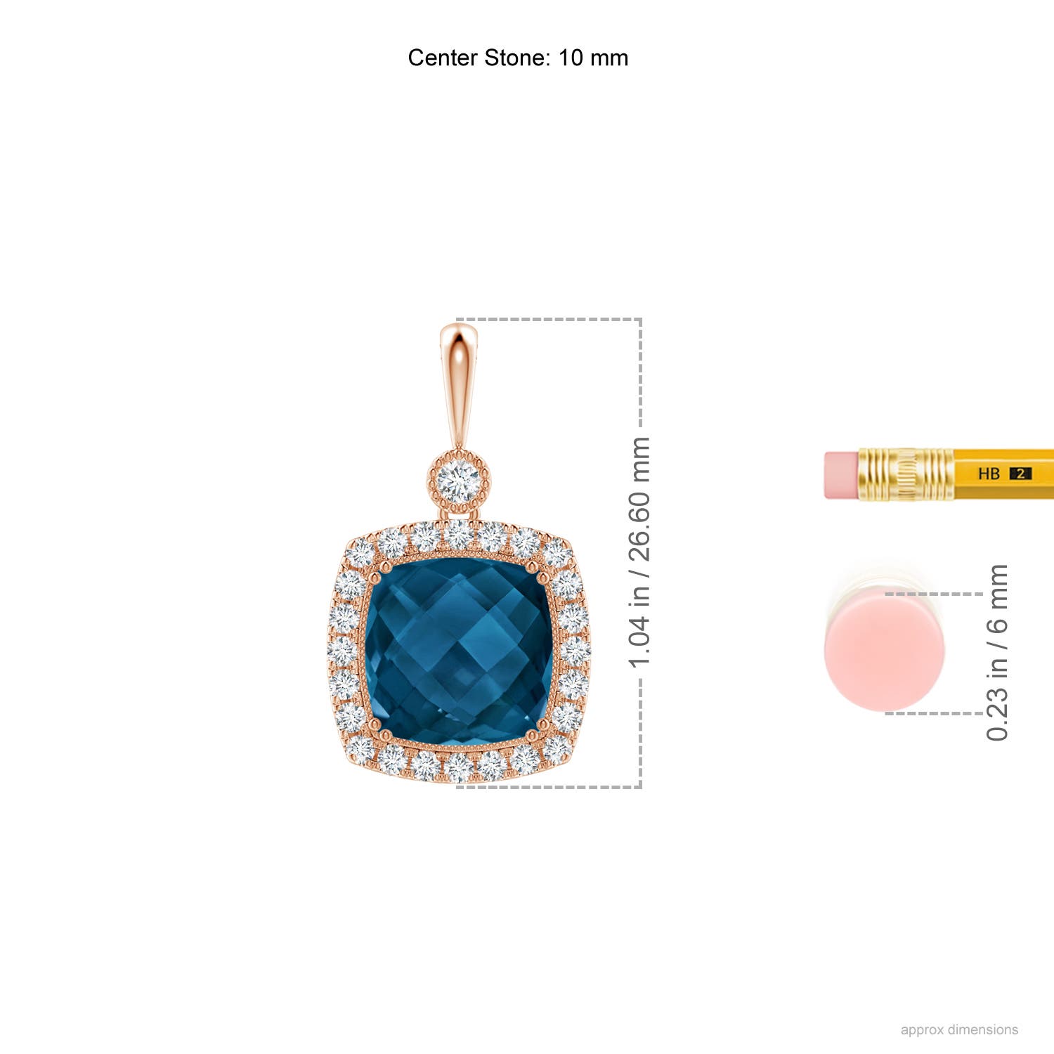 AAAA - London Blue Topaz / 5.26 CT / 14 KT Rose Gold