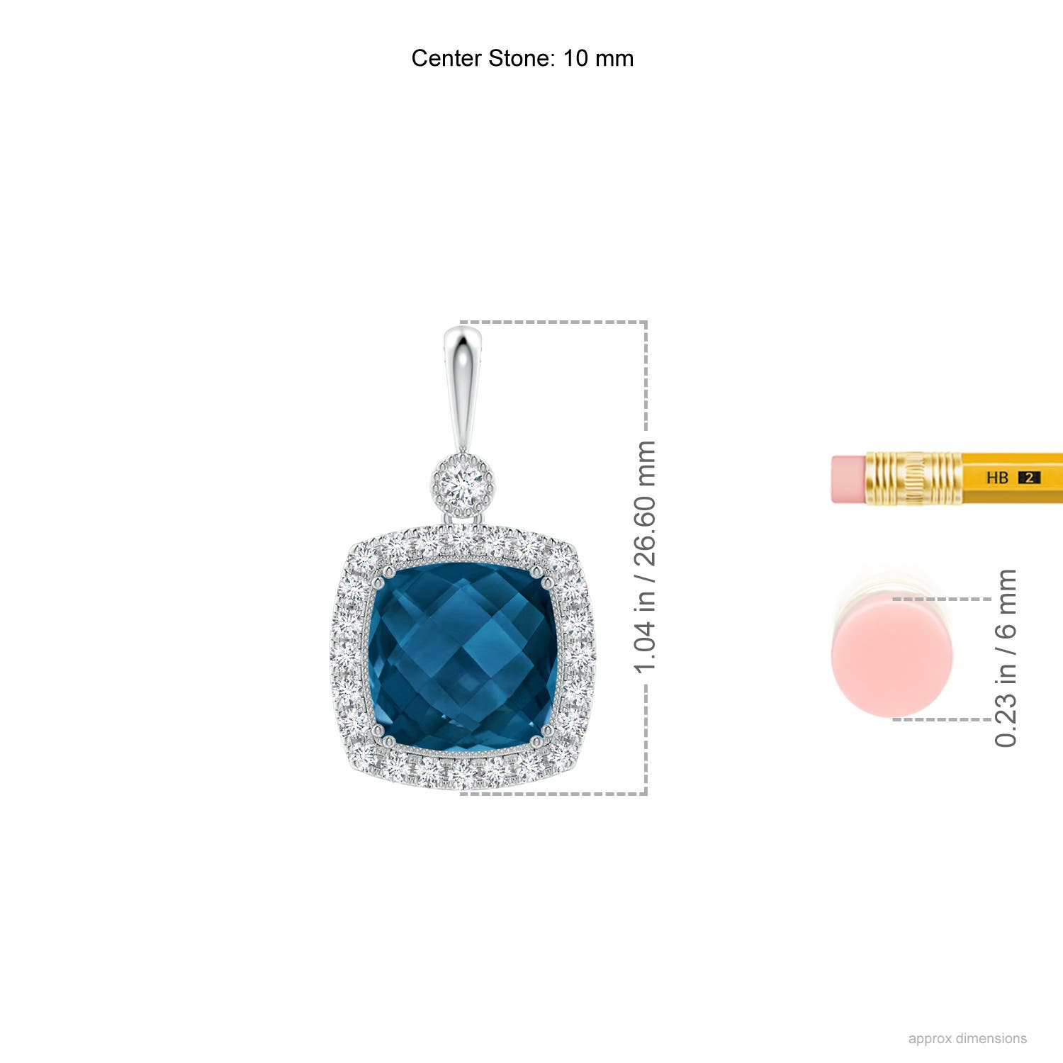 AAAA - London Blue Topaz / 5.26 CT / 14 KT White Gold