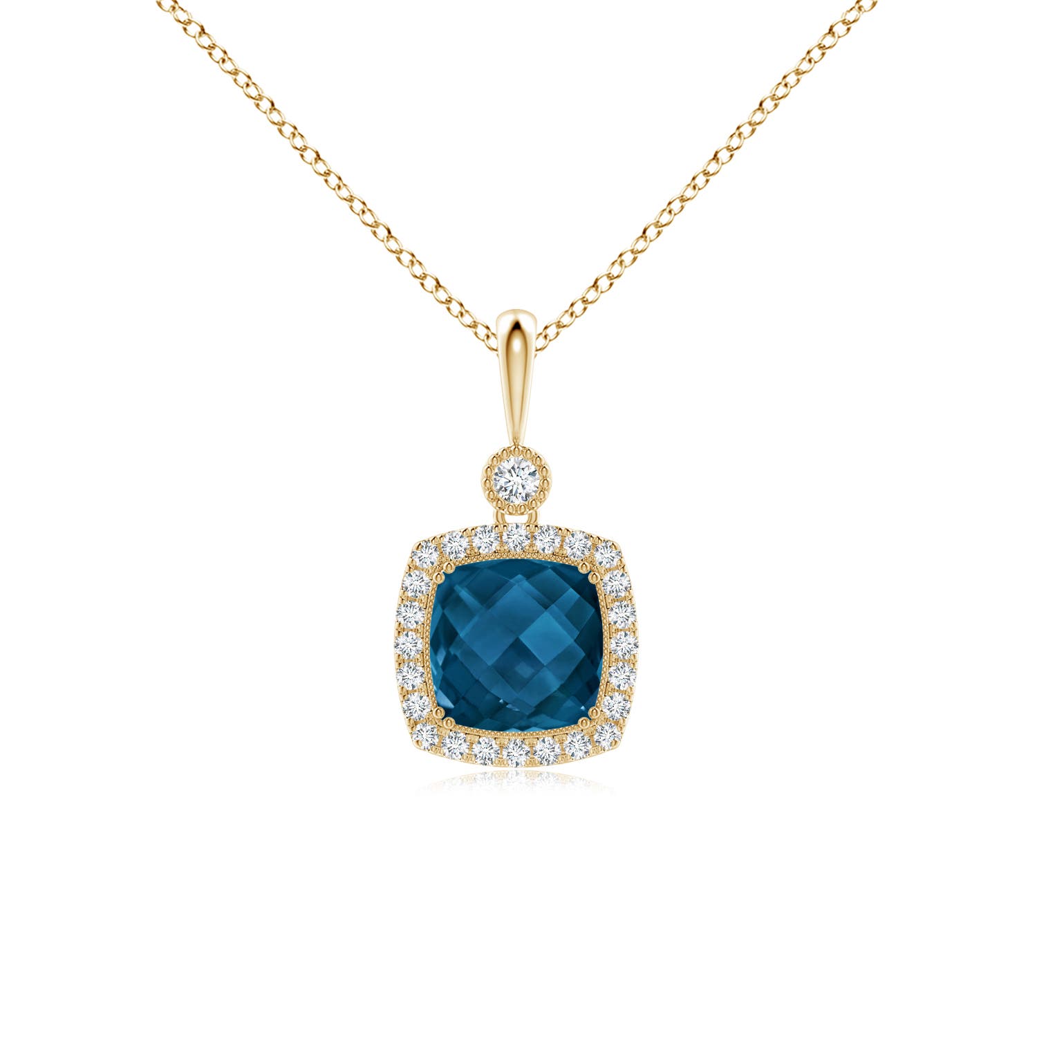 AAAA - London Blue Topaz / 3.25 CT / 14 KT Yellow Gold