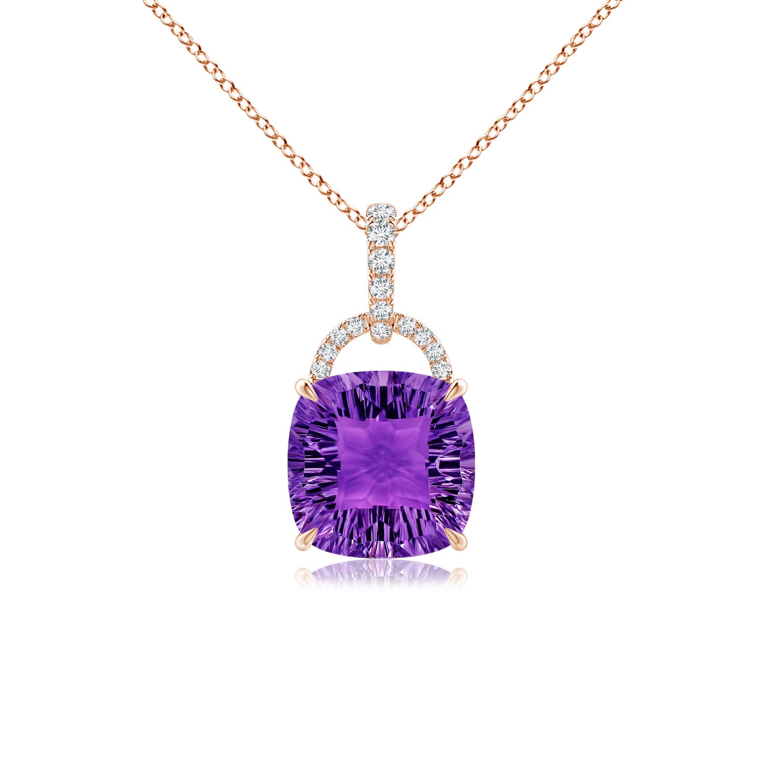 AAAA - Amethyst / 3.6 CT / 14 KT Rose Gold