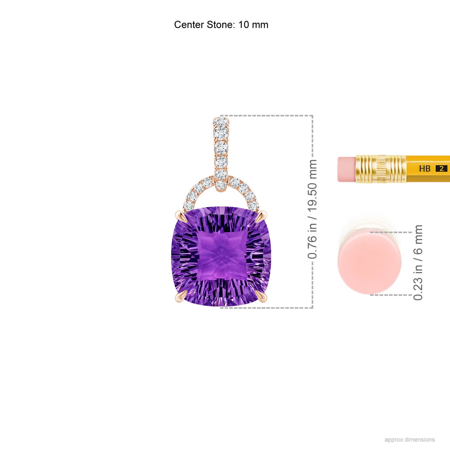 AAAA - Amethyst / 3.6 CT / 14 KT Rose Gold