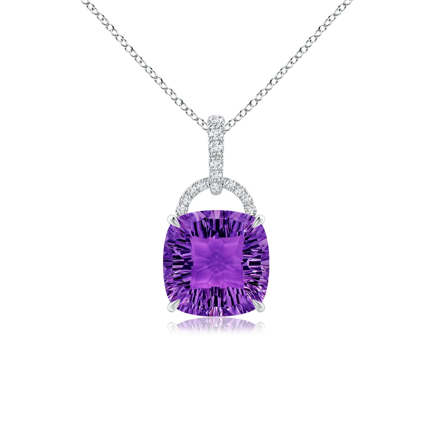 AAAA - Amethyst / 3.6 CT / 14 KT White Gold