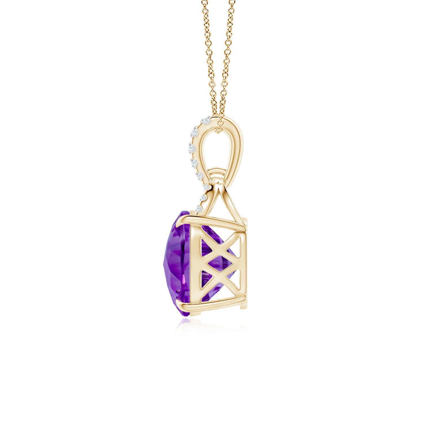 AAAA - Amethyst / 3.6 CT / 14 KT Yellow Gold