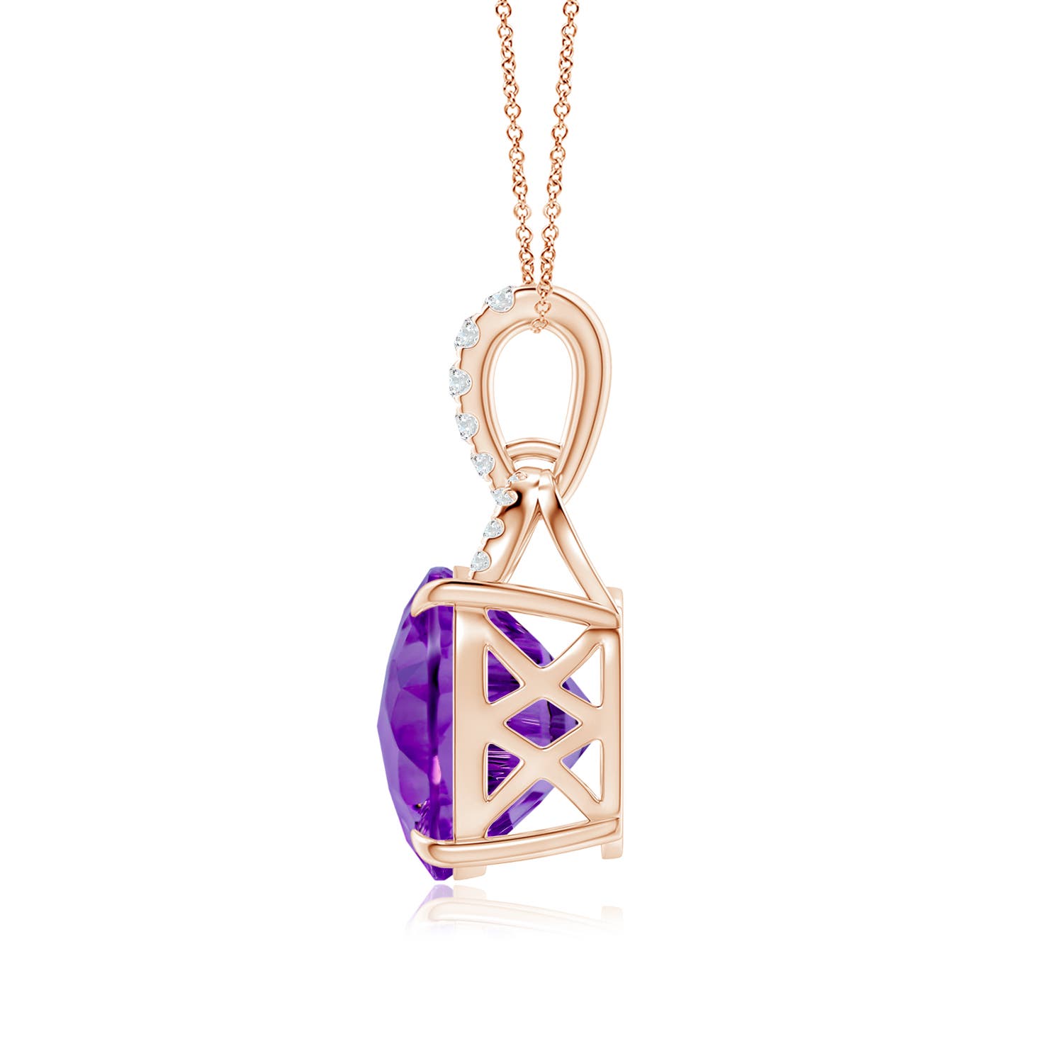 AAAA - Amethyst / 5.65 CT / 14 KT Rose Gold