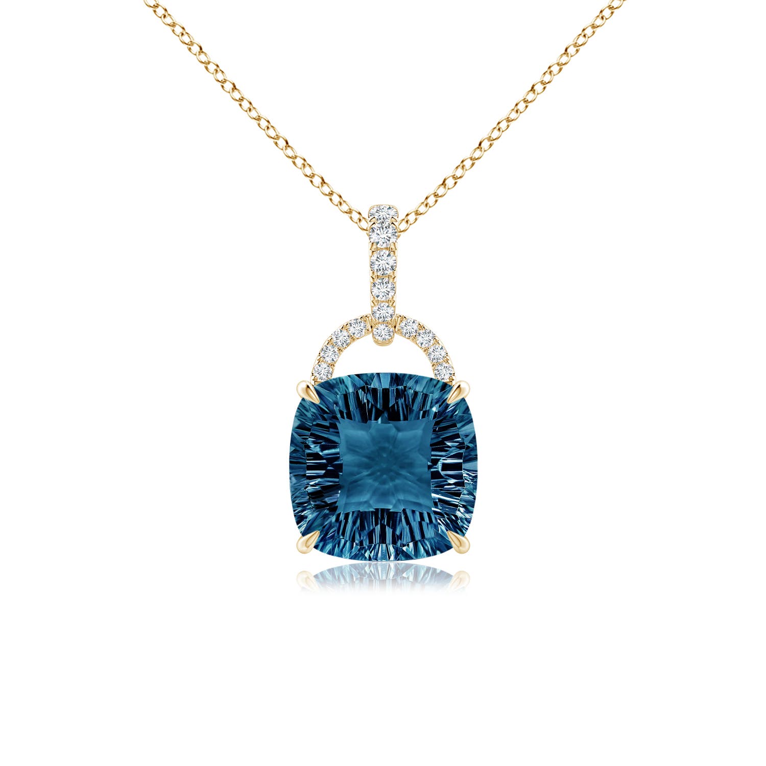 AAAA - London Blue Topaz / 4.3 CT / 14 KT Yellow Gold