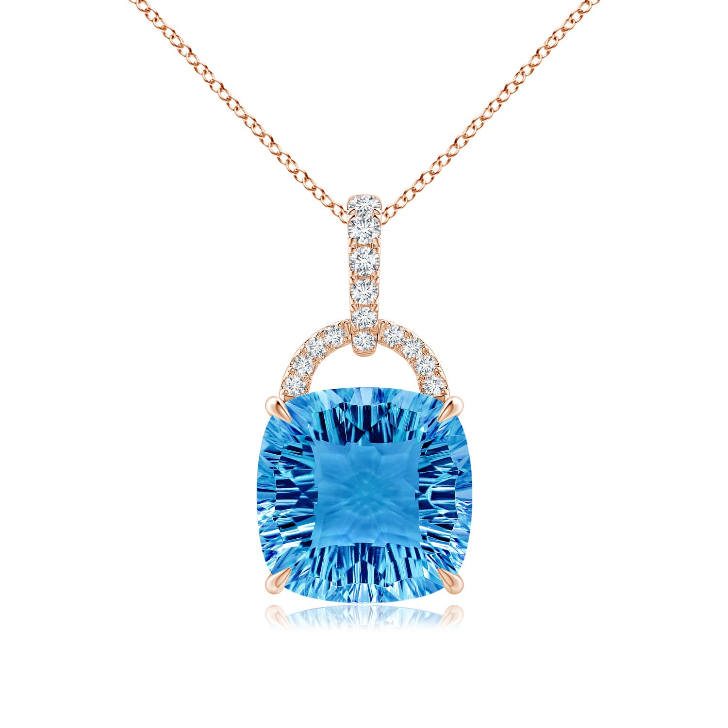 AAAA - Swiss Blue Topaz / 6.75 CT / 14 KT Rose Gold