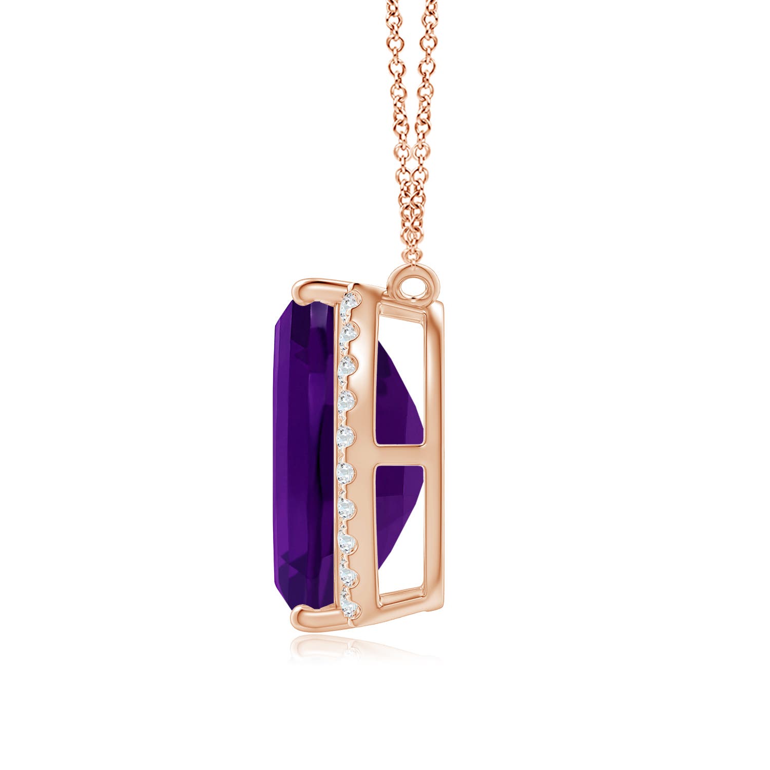 AAAA - Amethyst / 4.62 CT / 14 KT Rose Gold