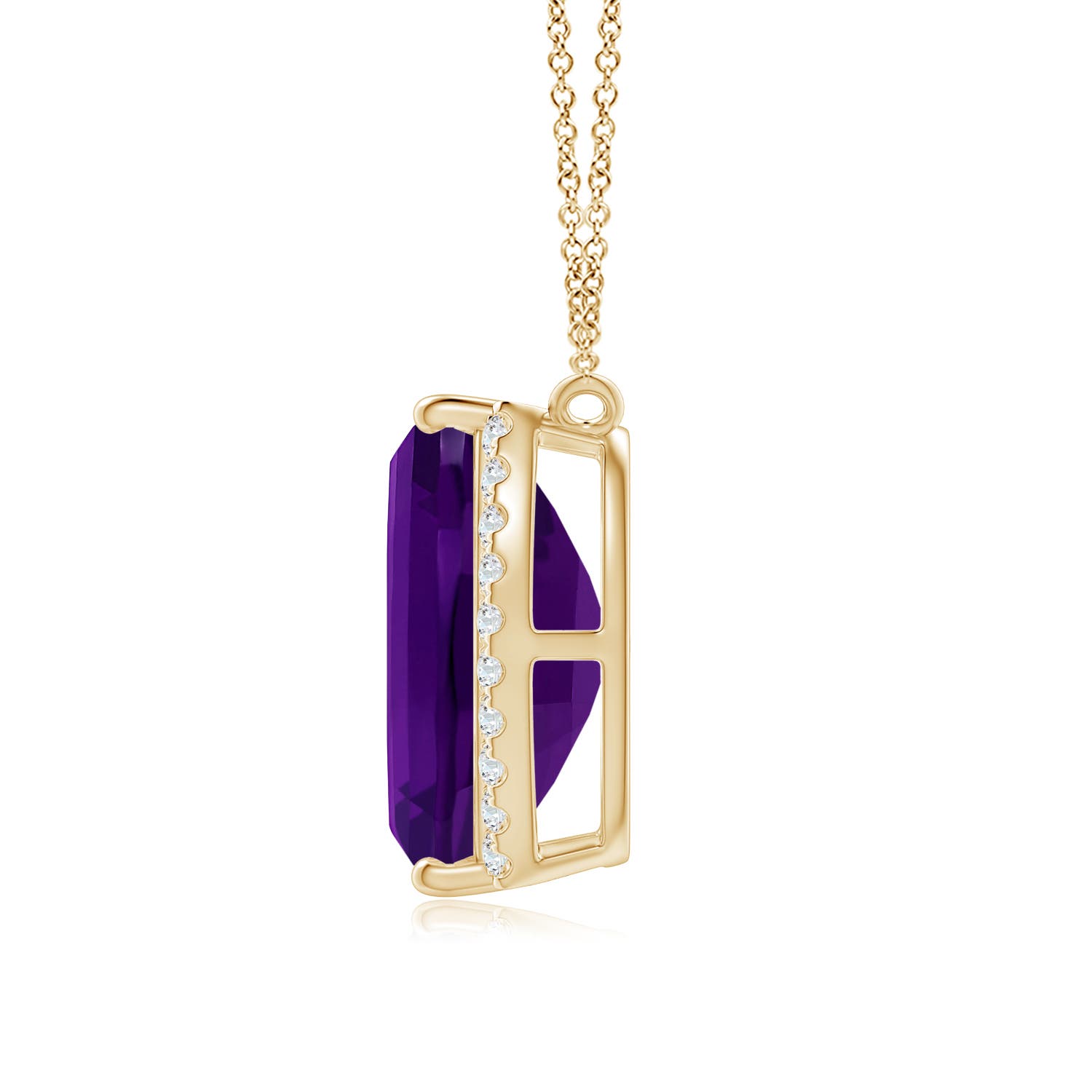 AAAA - Amethyst / 4.62 CT / 14 KT Yellow Gold